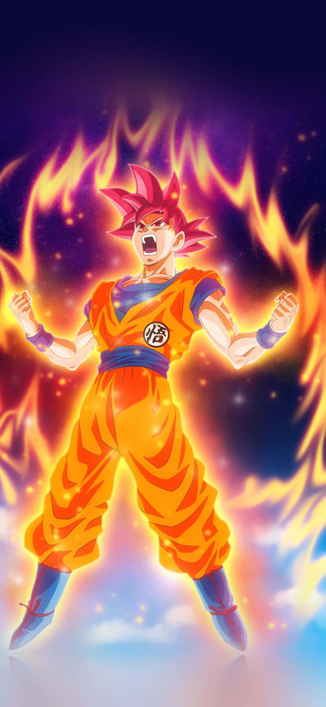Süper Saiyan Tanrısı Goku Dragon Ball Super iPhone Duvar Kağıdı