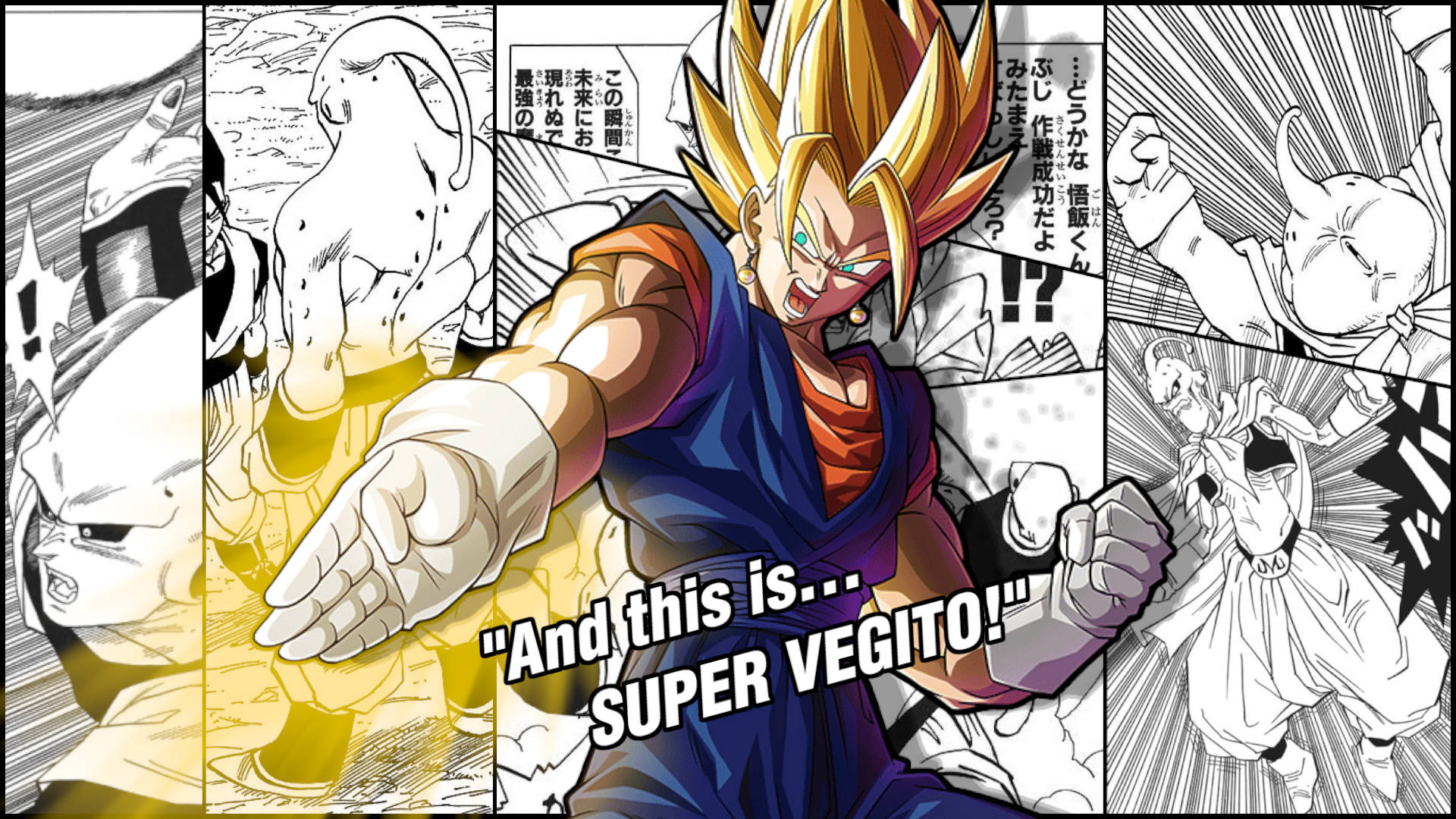 Süper Vegito Manga Paneli Duvar Kağıdı