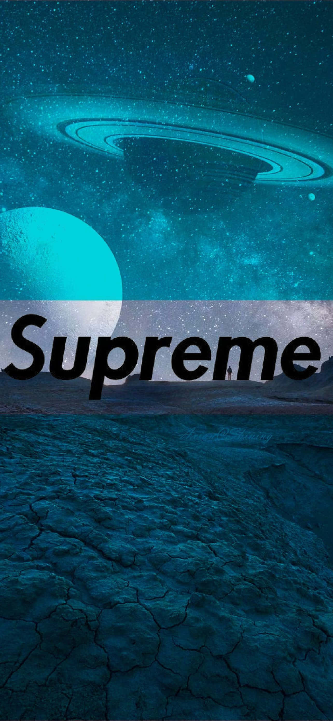 supreme - mavi gökyüzü olan bir gezegen Duvar Kağıdı