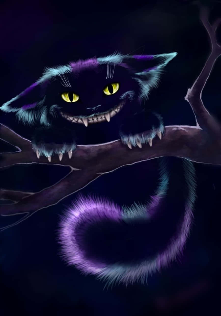Sürreal bir görüntü: ikonik Cheshire Kedisi! Duvar Kağıdı