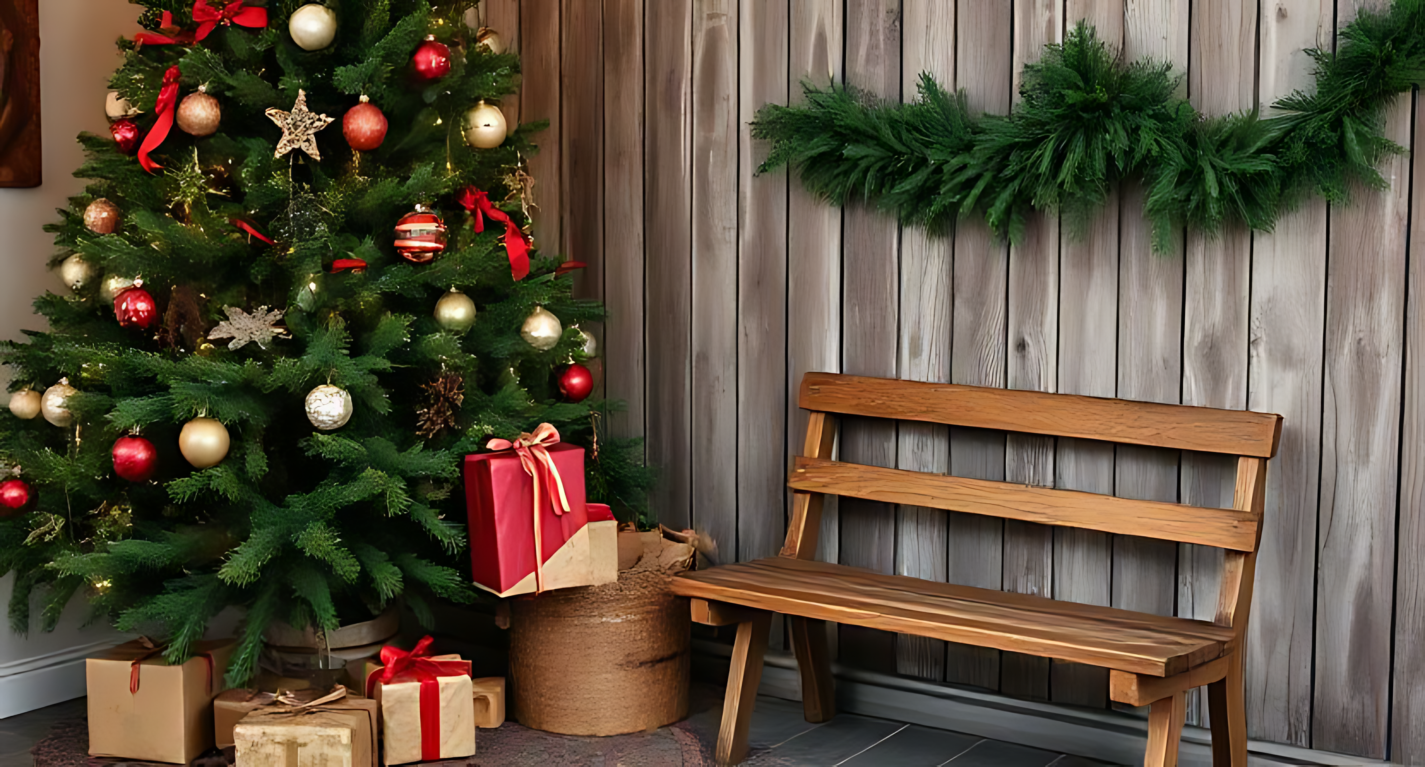 Süslemeler ve hediyelerle Noel ağacı Duvar Kağıdı