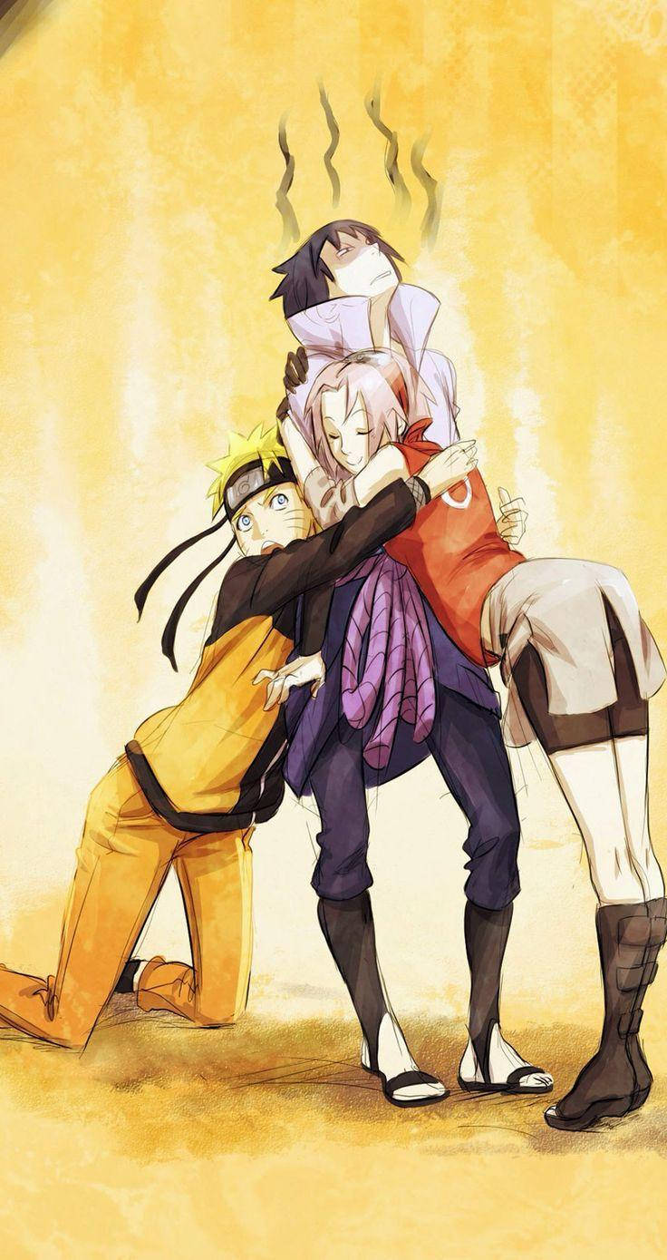 Takım 7 Naruto Kucaklama iPhone Duvar Kağıdı