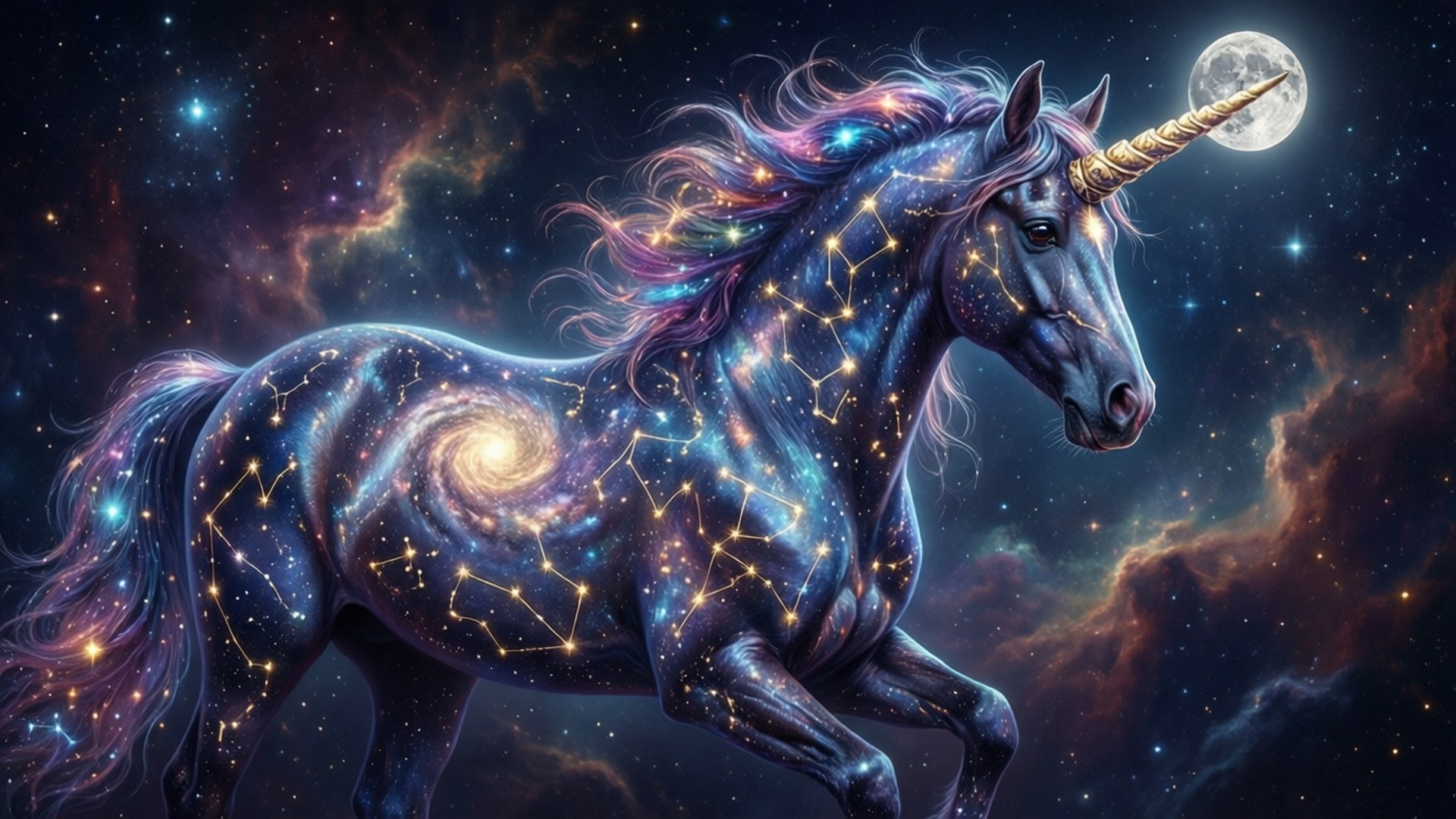 Takımyıldızı Unicorn Duvar Kağıdı