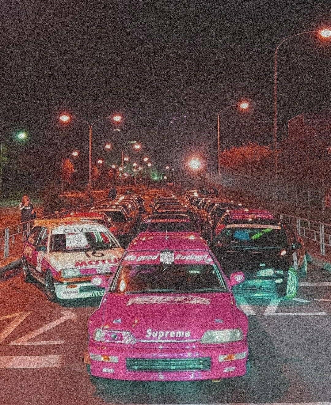 Taneli JDM Arabalar Gece Duvar Kağıdı