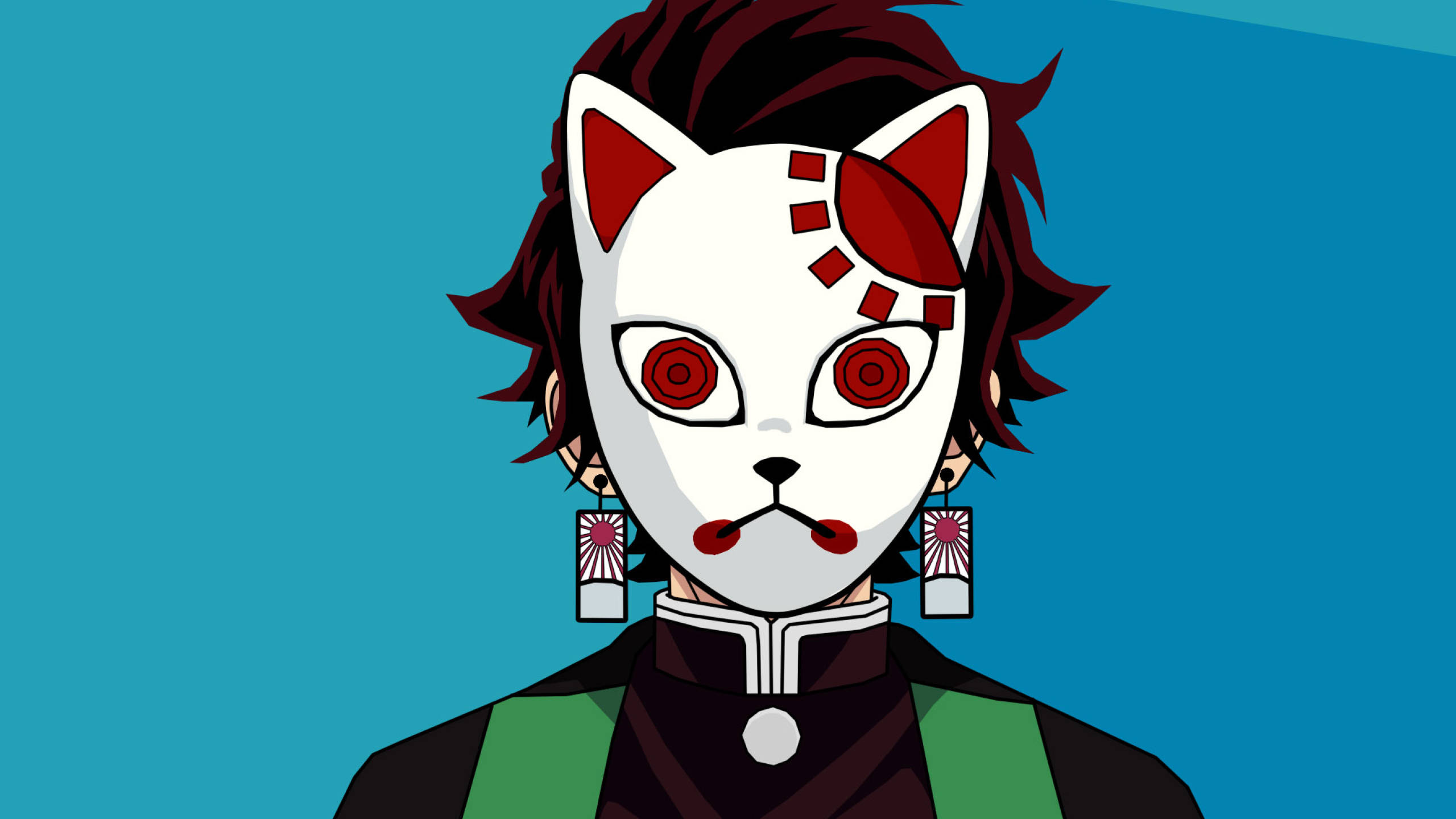 Tanjiro Demon Slayer Maskesi Grafiği Duvar Kağıdı