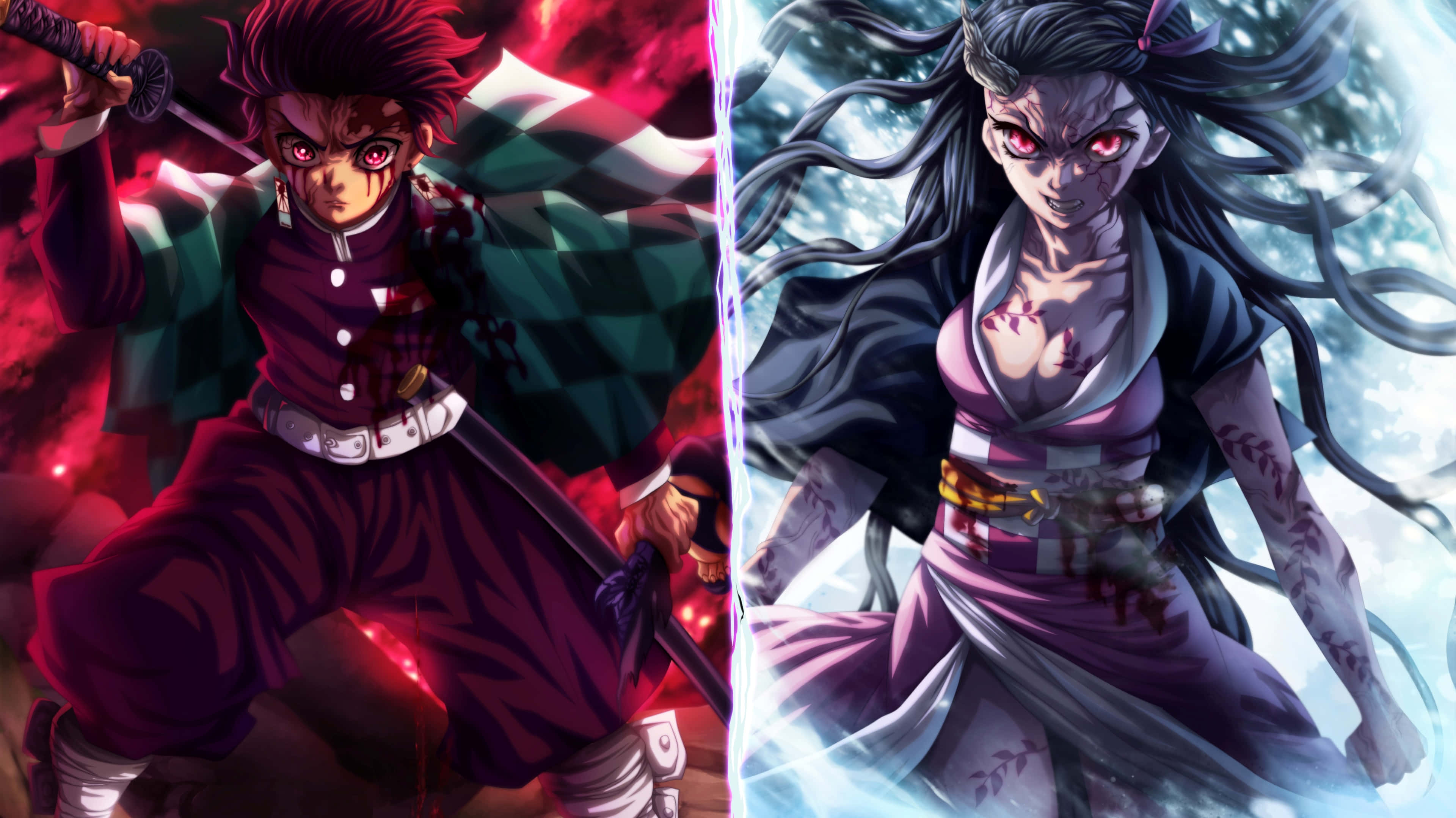 Tanjirō Kamado'nun Demon Slayer olma yolculuğuna katılın. Duvar Kağıdı
