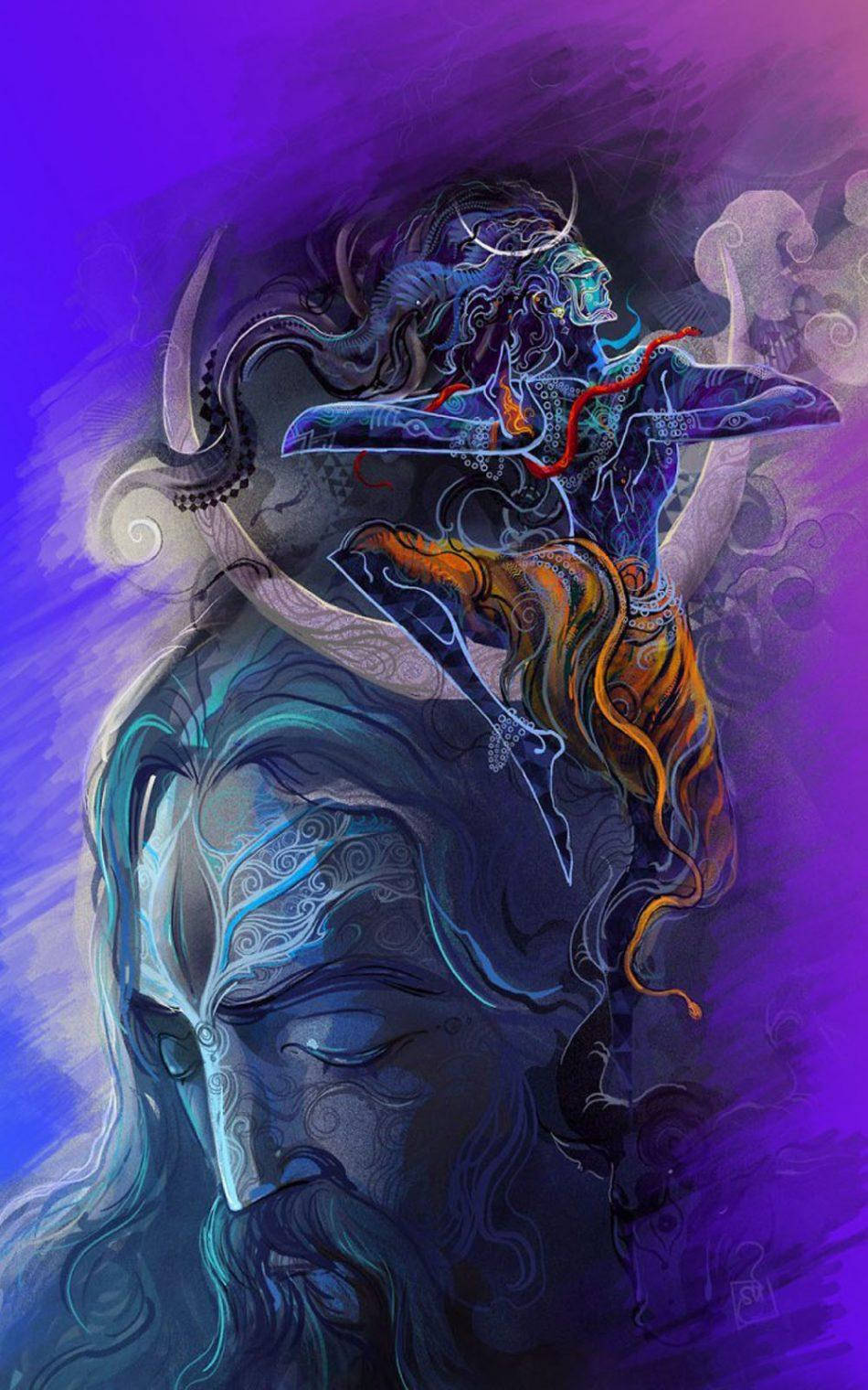 Tanrı Mobil Shiva Hindu Tanrısı Sanat Eseri Duvar Kağıdı