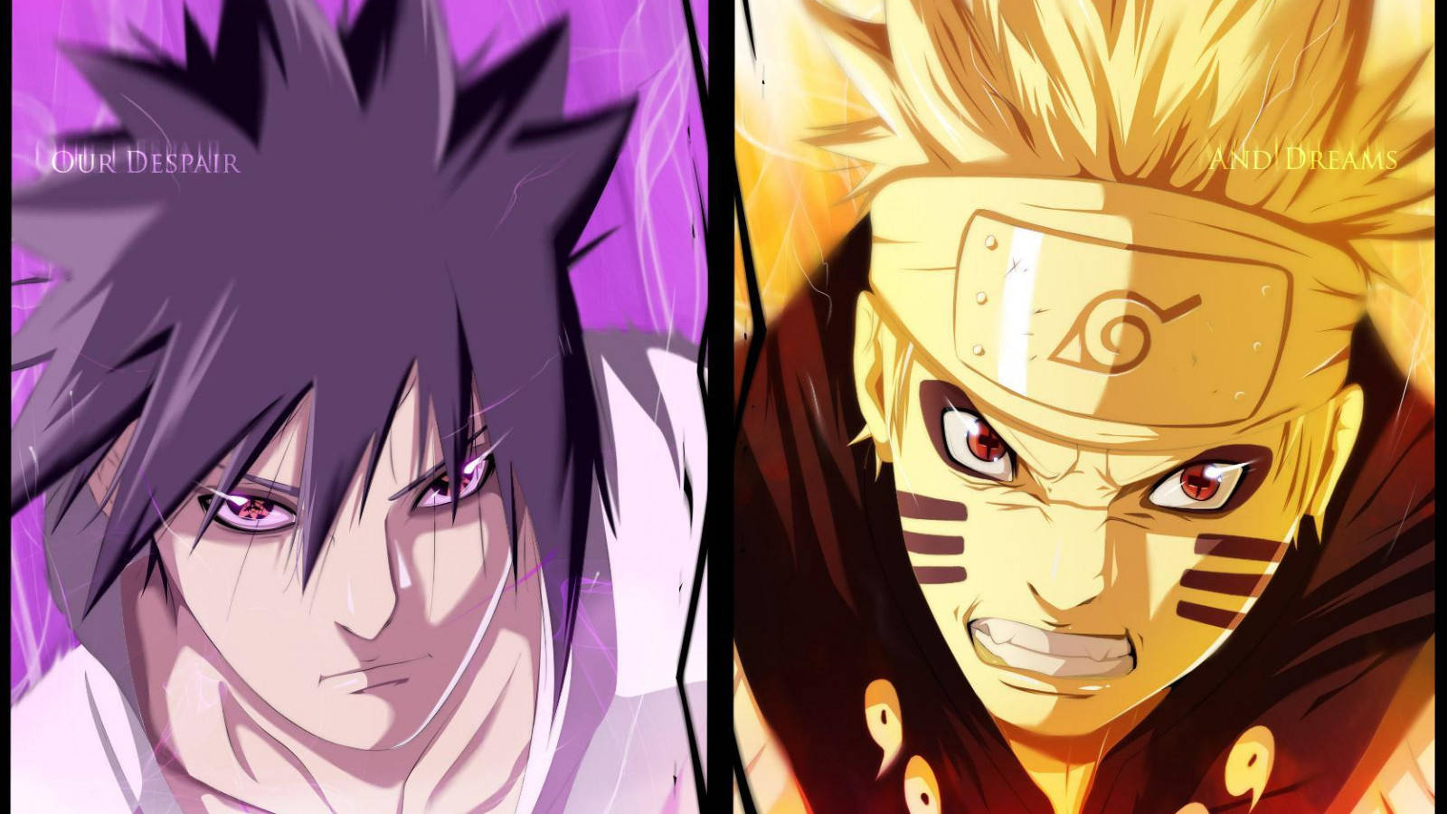 Tanrı Modu Naruto ve Sasuke Duvar Kağıdı