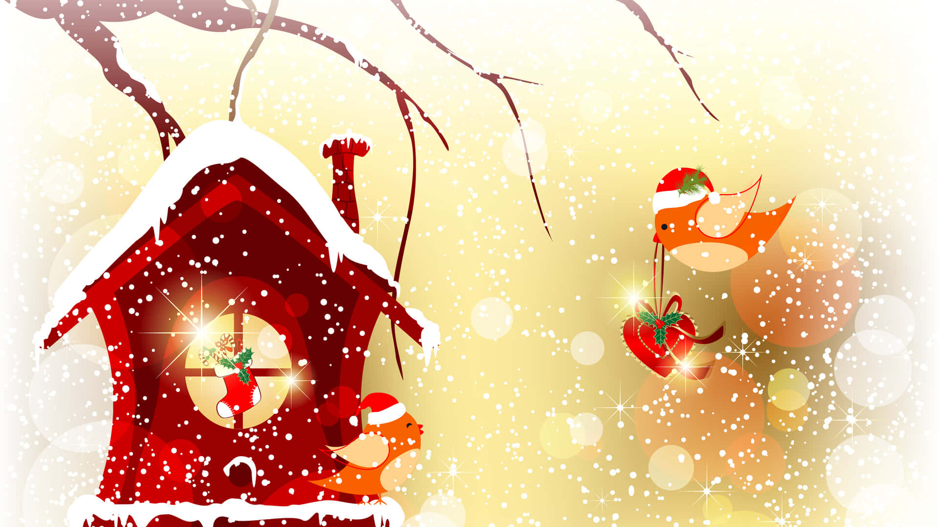 Tatil ruhuna girin bu sevimli Noel arka planıyla! Duvar Kağıdı