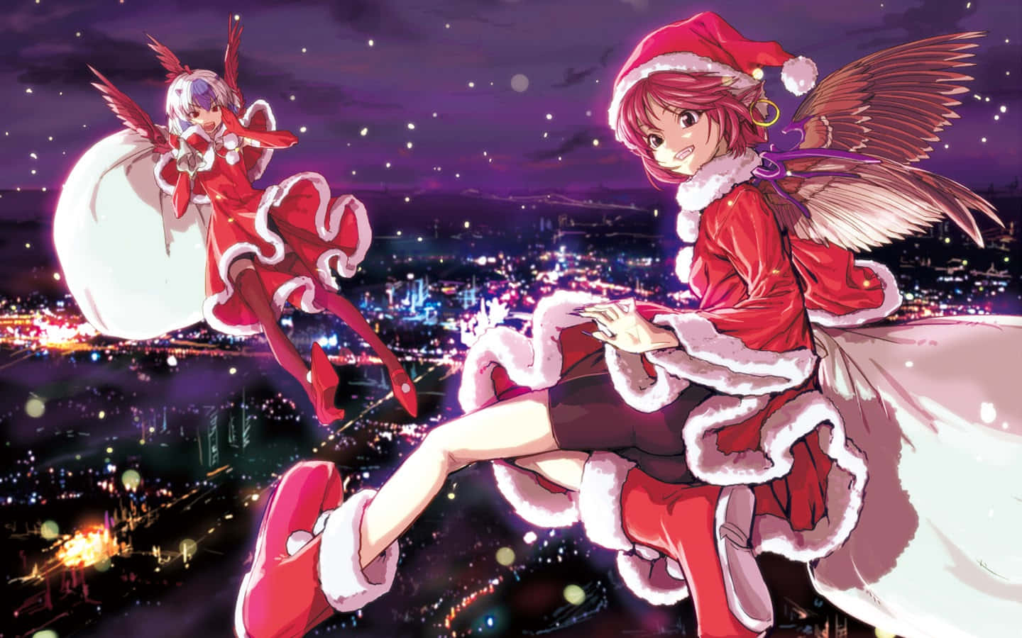 Tatilleri Anime Noel'iyle Kutlayın! Duvar Kağıdı