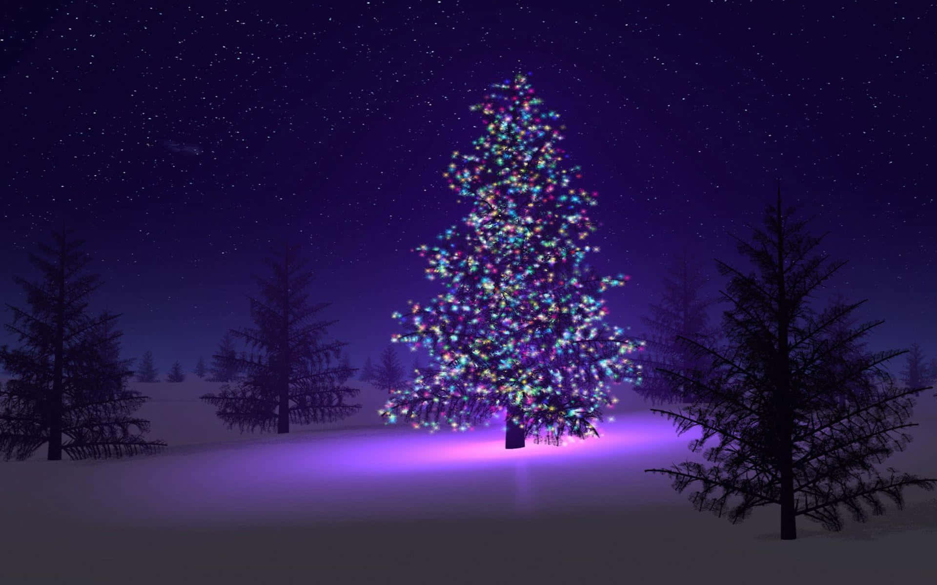 Tatillerinize Biraz Parıltı Katın Bu Noel Ağacı ile Duvar Kağıdı
