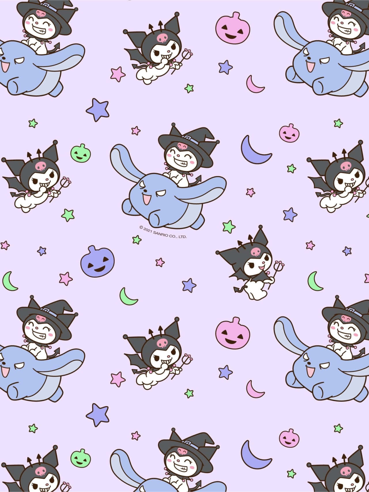 Tatlı Kuromi Desenli Duvar Kağıdı