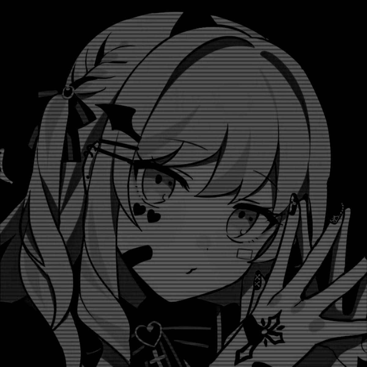 Tatlı Kız Karanlık Estetik Anime Profil Fotoğrafı Duvar Kağıdı