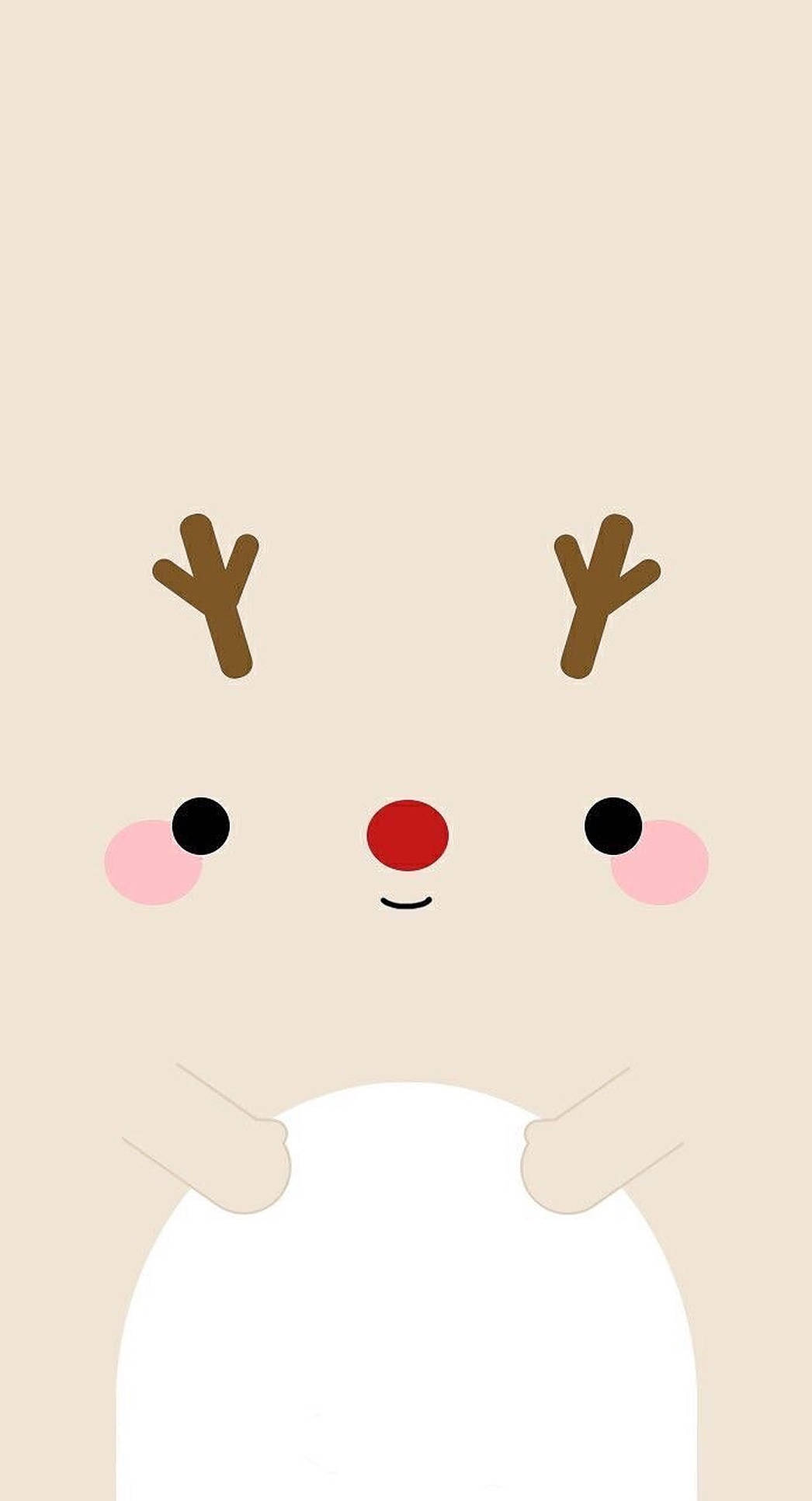 Tatlı Ren Geyiği Noel Yakın Çekim Duvar Kağıdı