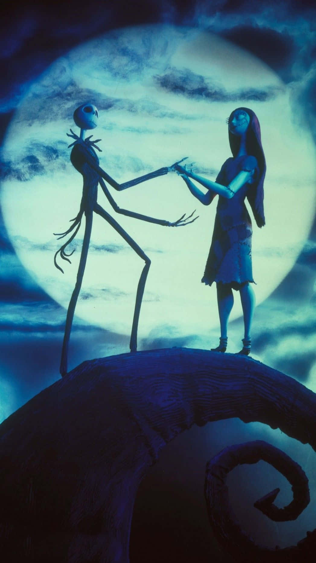 Tatlı Sally ve Jack Nightmare Before Christmas Duvar Kağıdı