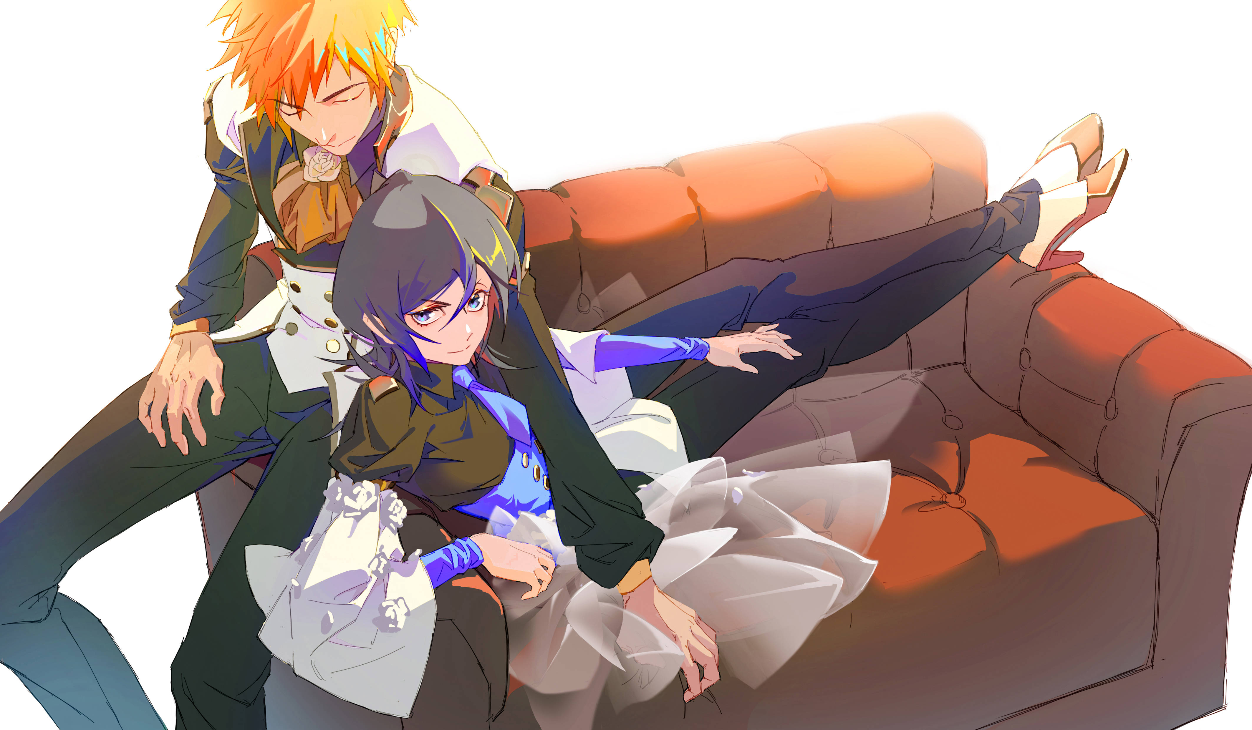 Tatlı Rukia ve Ichigo Bleach 4K Ultra HD Duvar Kağıdı