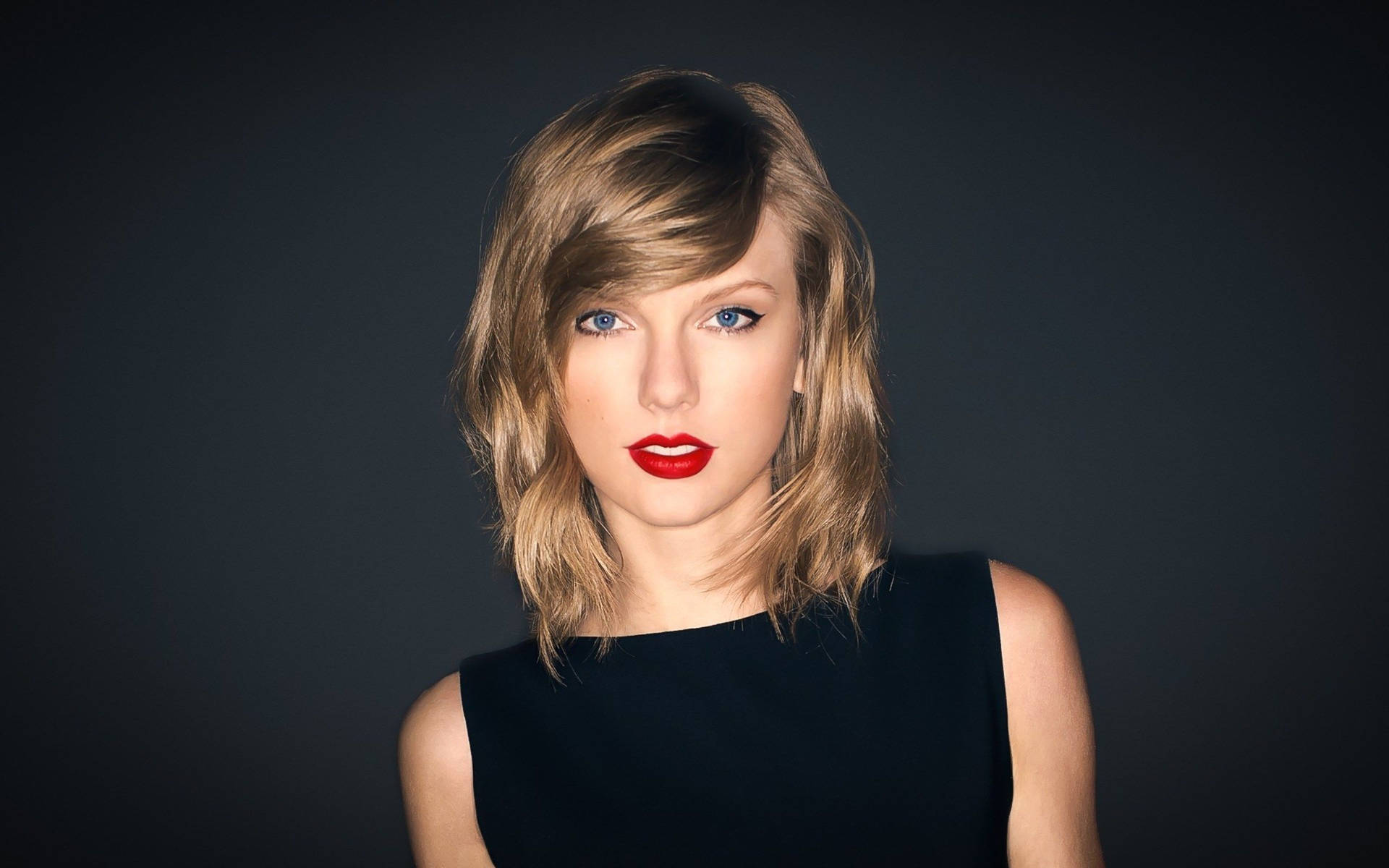 Taylor Swift siyah kolsuz üst fotoğrafçılık duvar kağıdı.