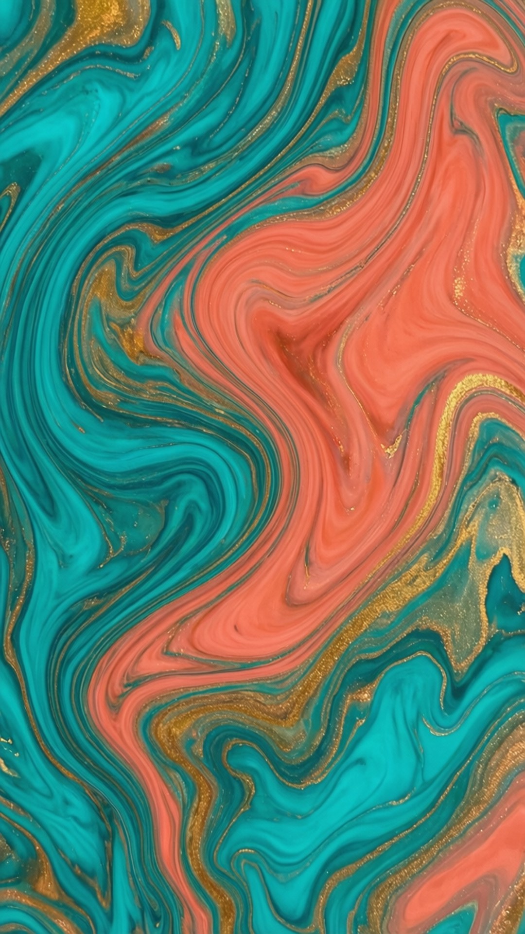 Teal Mercan Mermer Duvar Kağıdı