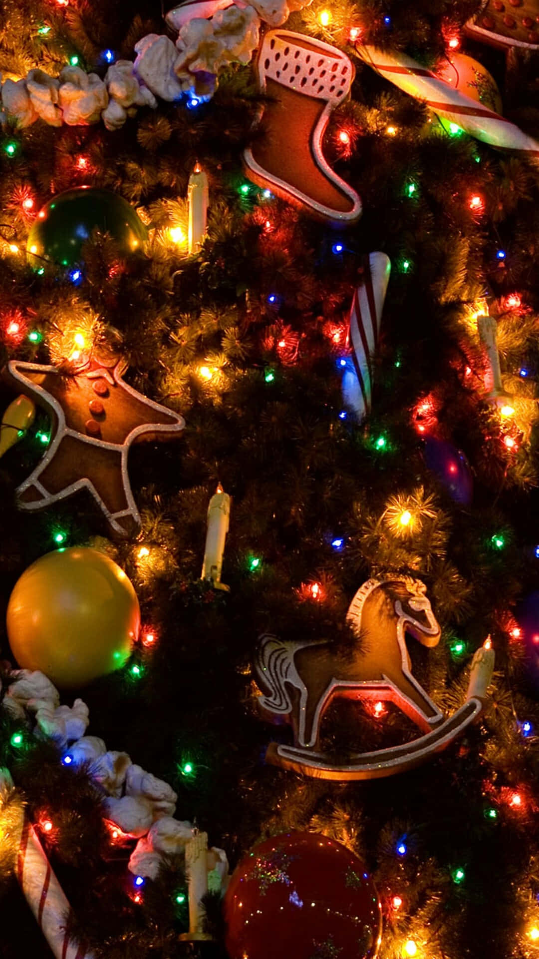 Telefonunuzu bu şenlikli arka planla Noel'e hazırlayın! Duvar Kağıdı