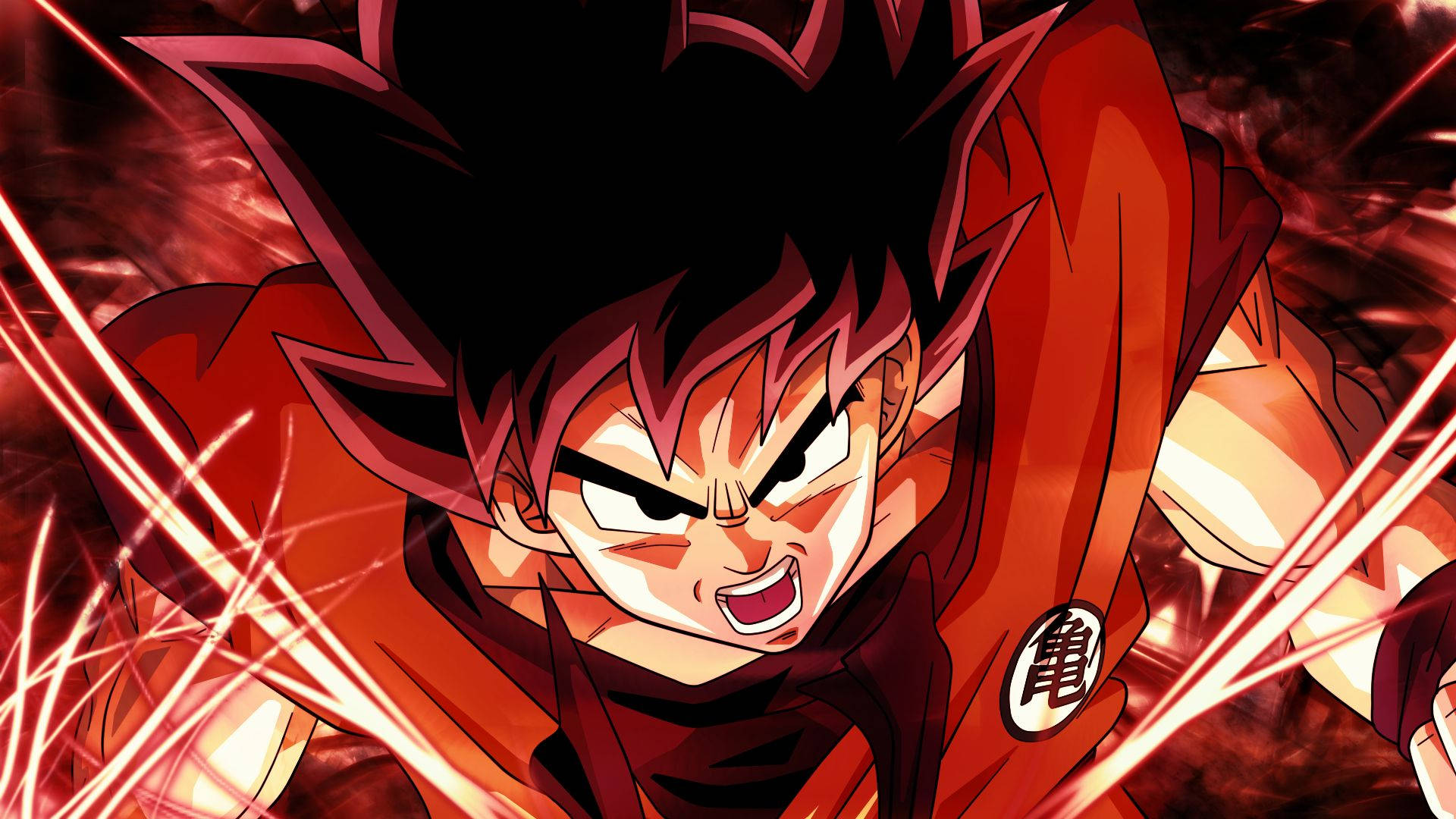 Kırmızı renkli Son Goku duvar kağıdı
