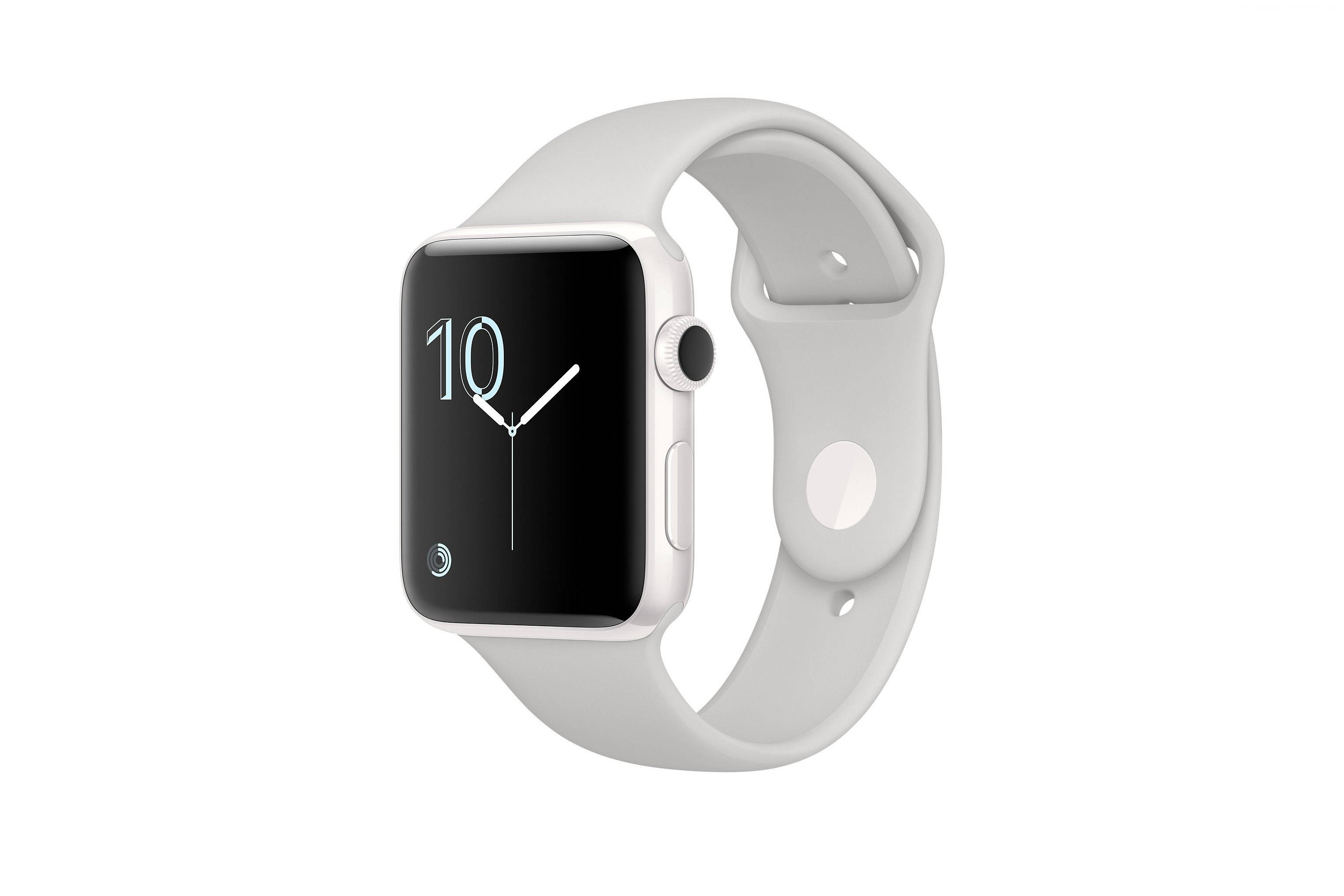 Temiz Sinyal Beyaz Çerçeveli Apple Watch Duvar Kağıdı