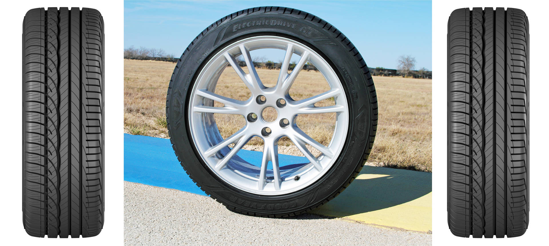 Tesla Model Y'de Goodyear Lastikleri Duvar Kağıdı