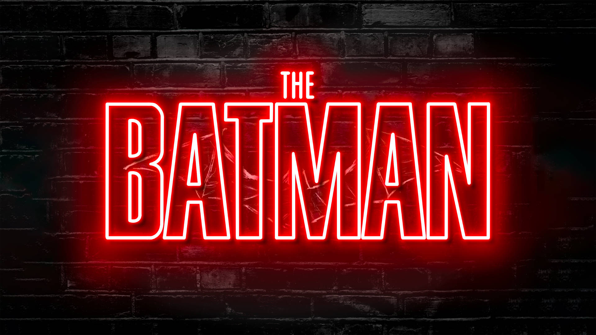 The Batman Kırmızı Neon Işıklar Duvar Kağıdı