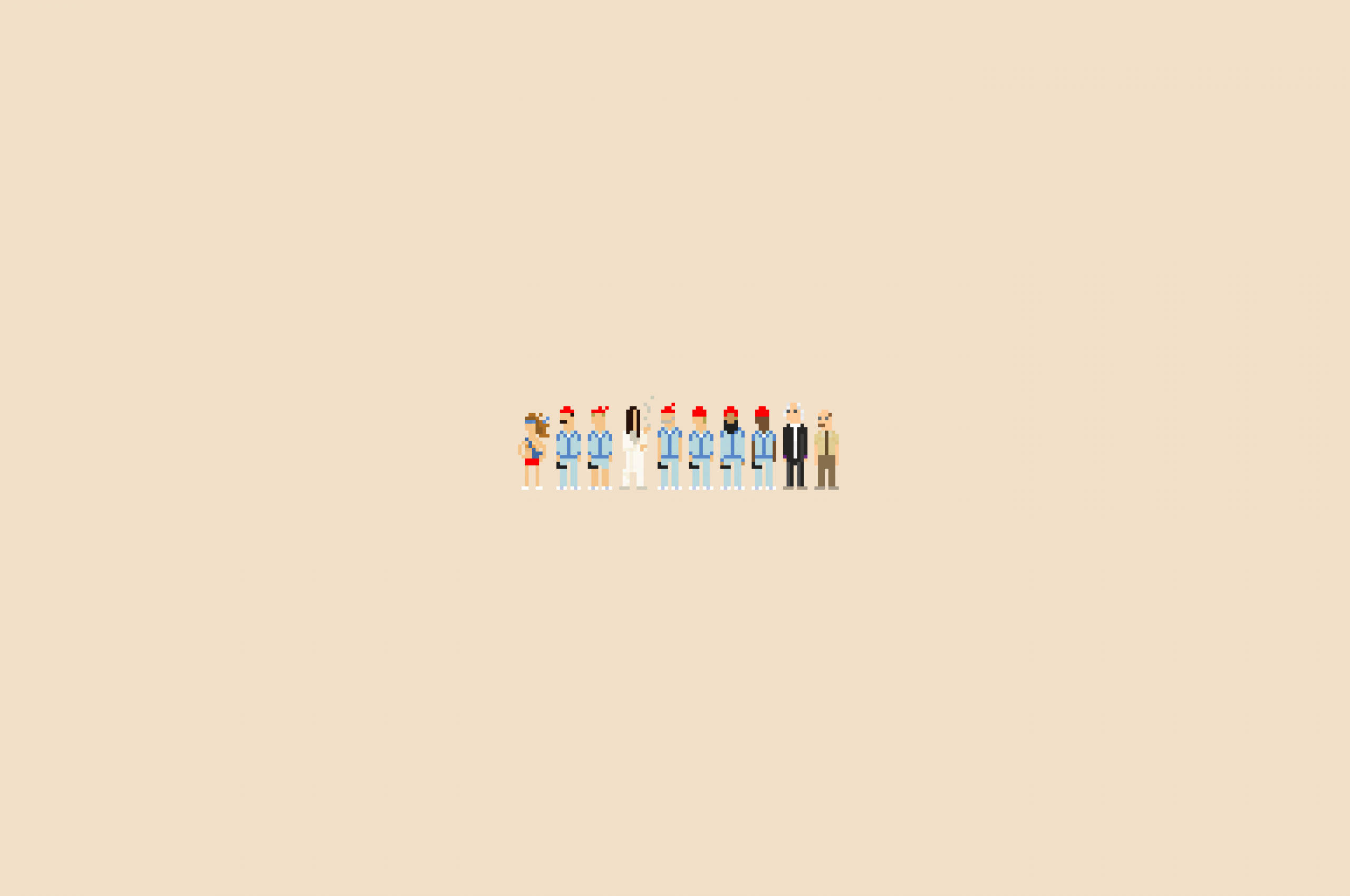 The Life Aquatic Piksel Minimalist Estetik Dizüstü Duvar Kağıdı