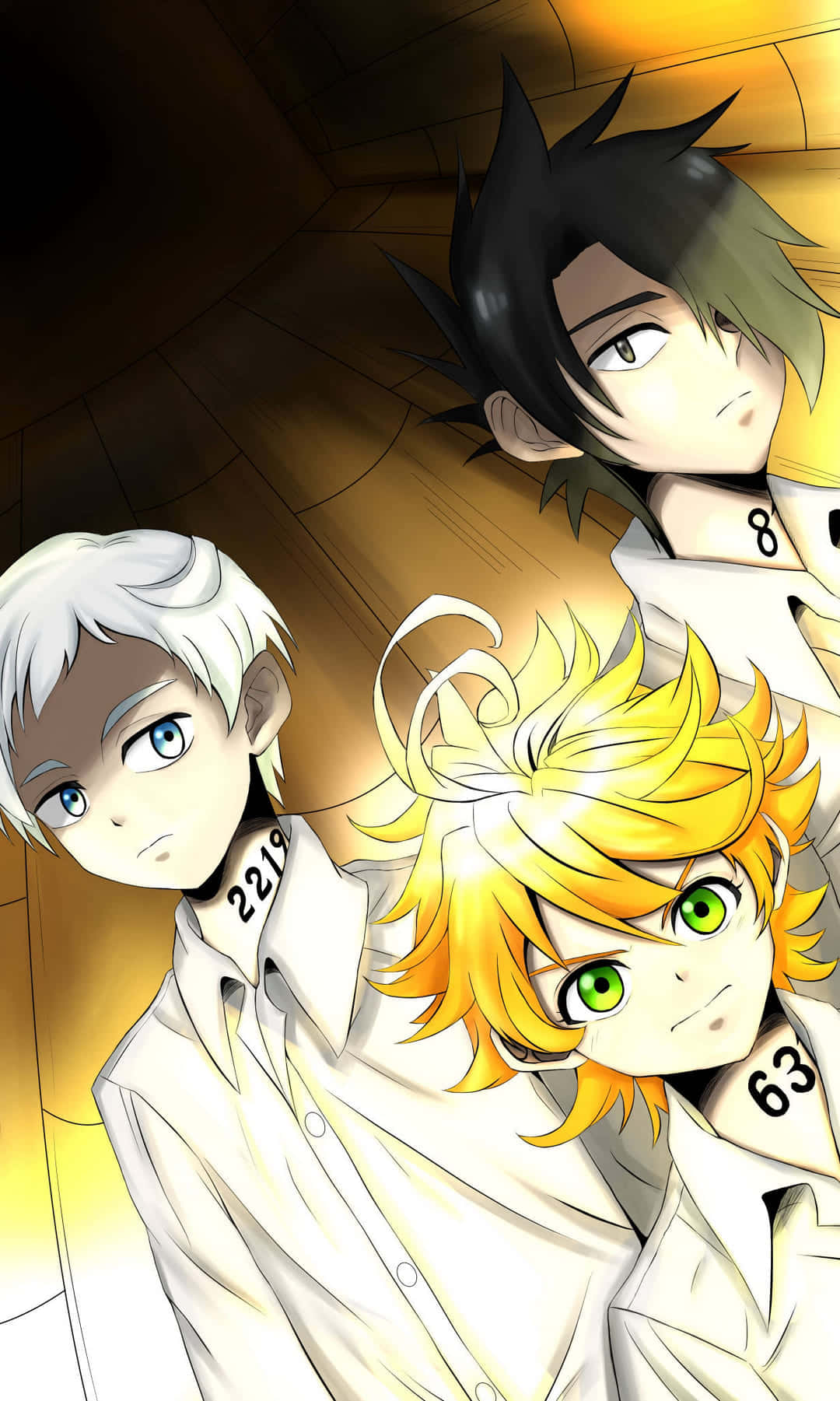 The Promised Neverland'dan Büyüleyici Sanat Eseri Duvar Kağıdı