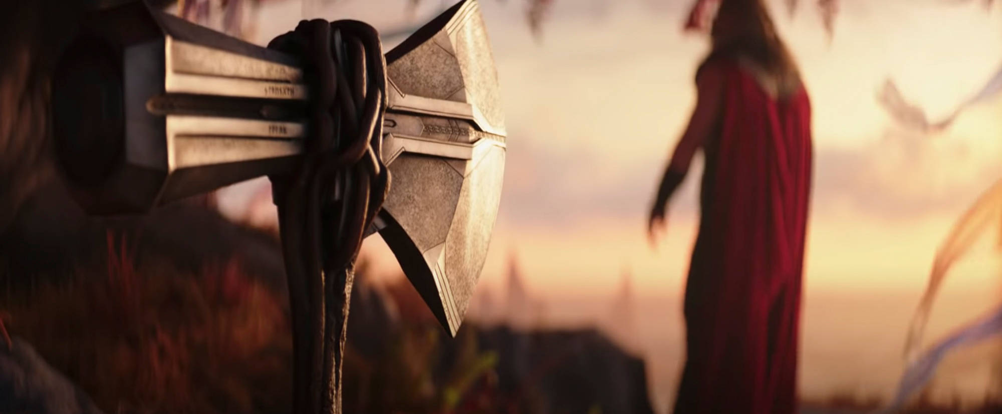 Thor Love And Thunder Stormbreaker Çekimi Duvar Kağıdı