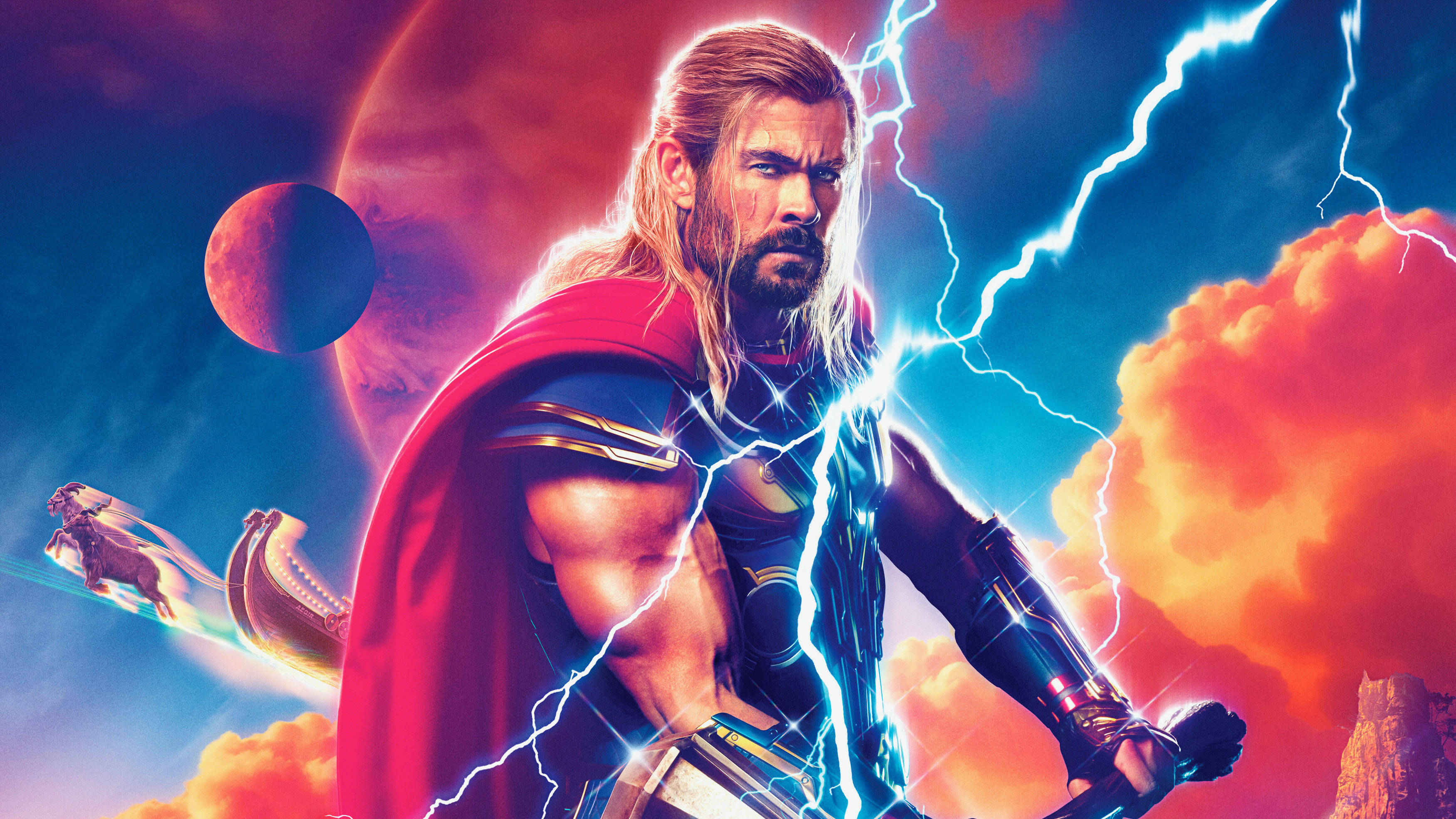 Thor Love And Thunder Korkusuz Thor Duvar Kağıdı