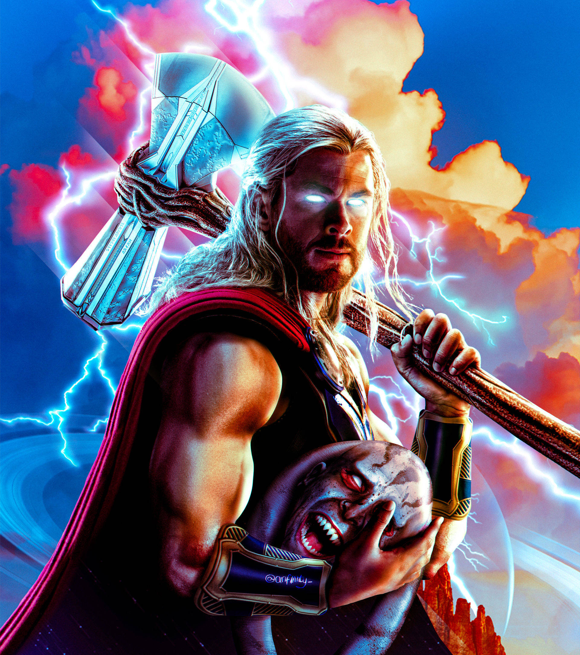 Thor Love And Thunder Hayran Sanatı Duvar Kağıdı