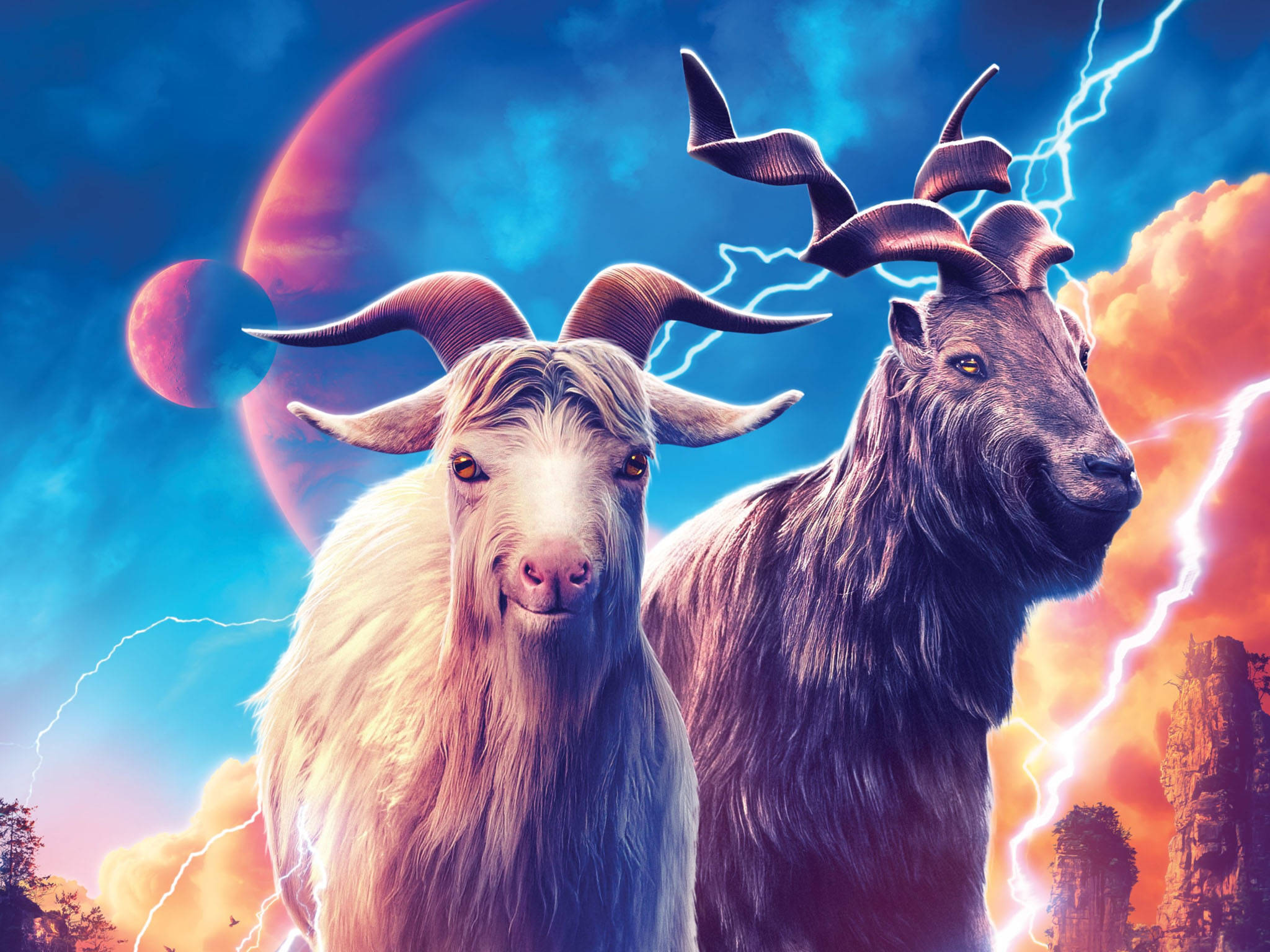 Thor Love And Thunder Asgard Keçileri Duvar Kağıdı