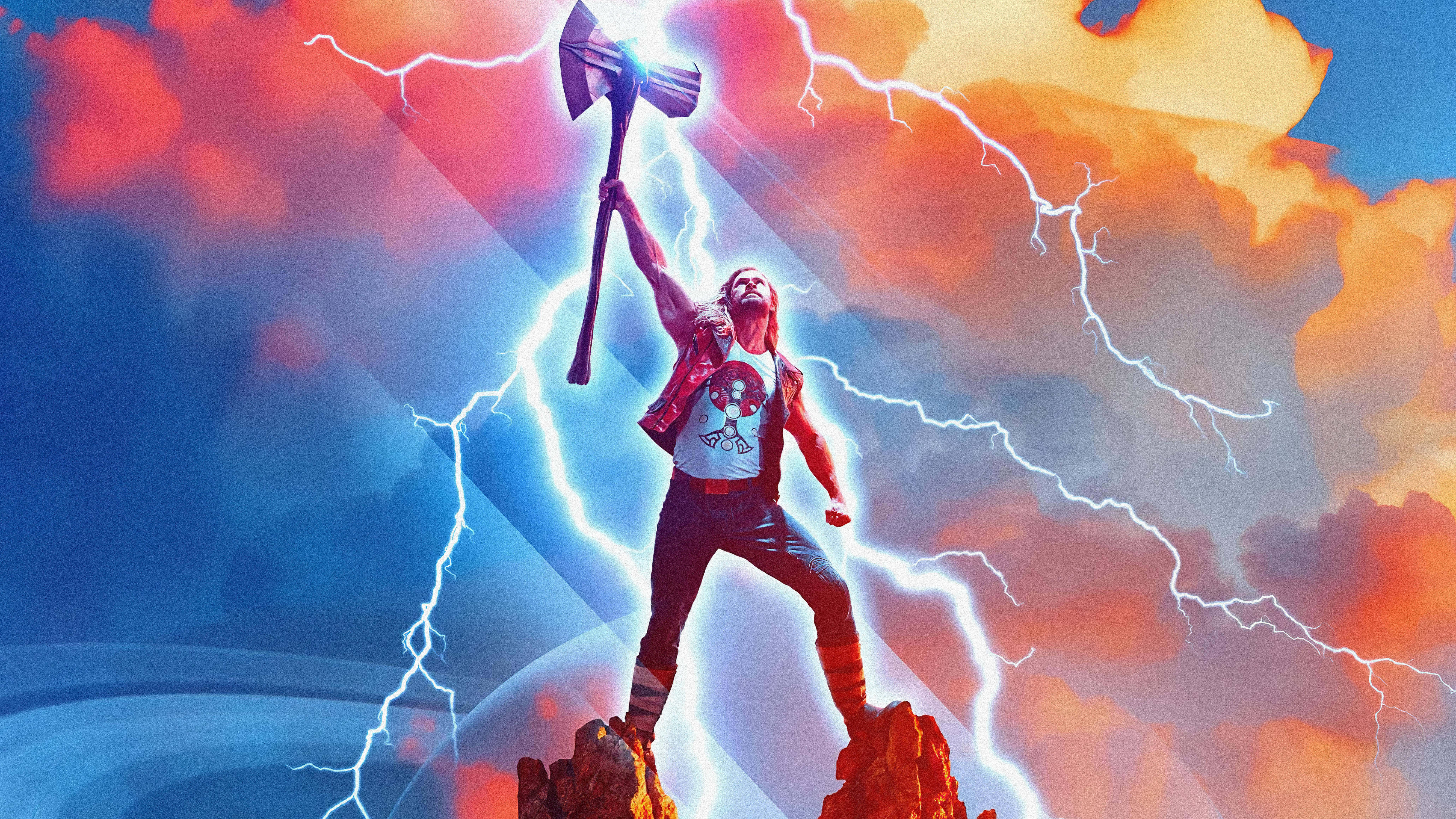 Thor Love And Thunder Fırtına Manipülasyonu Duvar Kağıdı