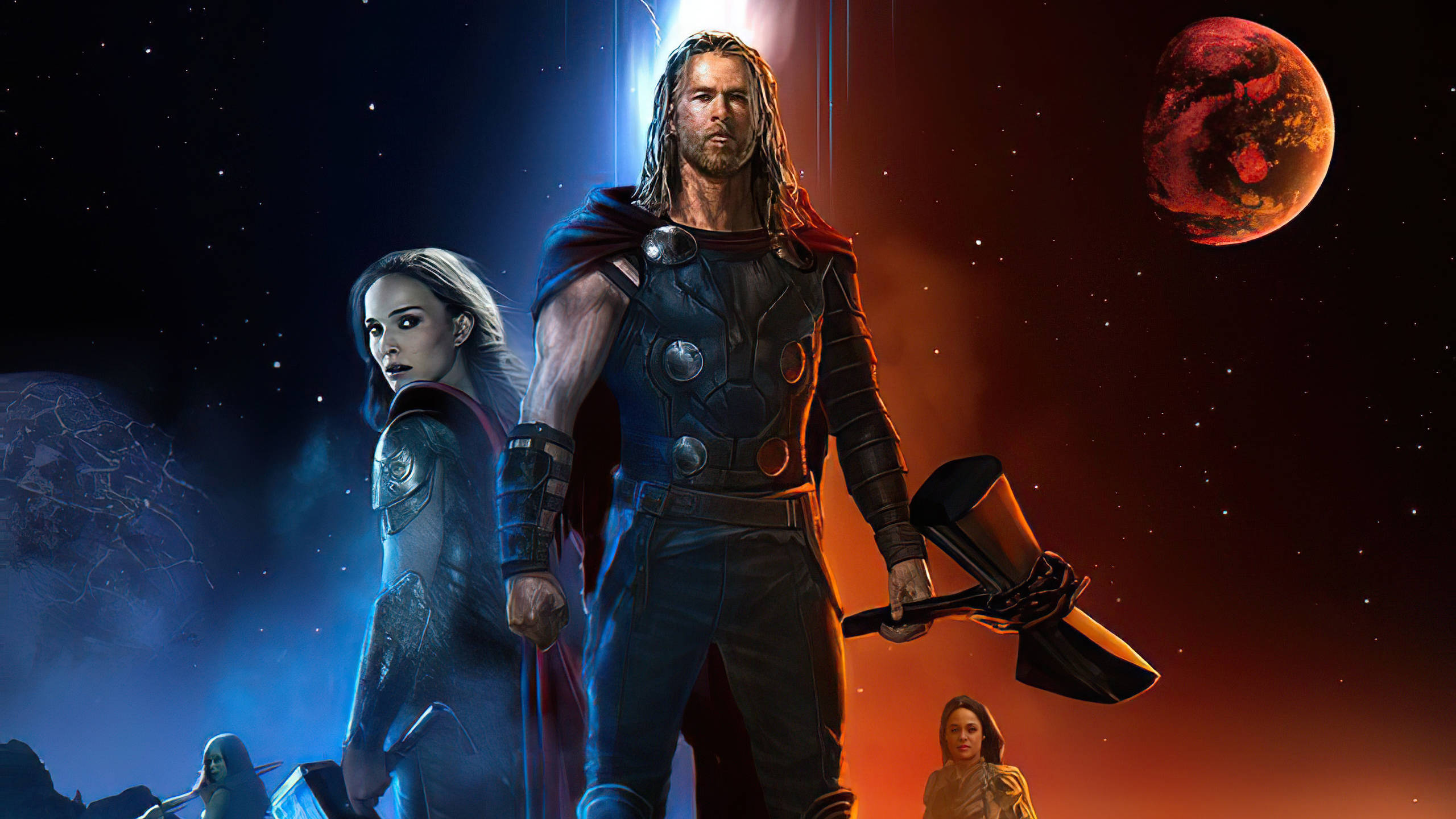 Thor Love And Thunder Hayran Çizimi Duvar Kağıdı