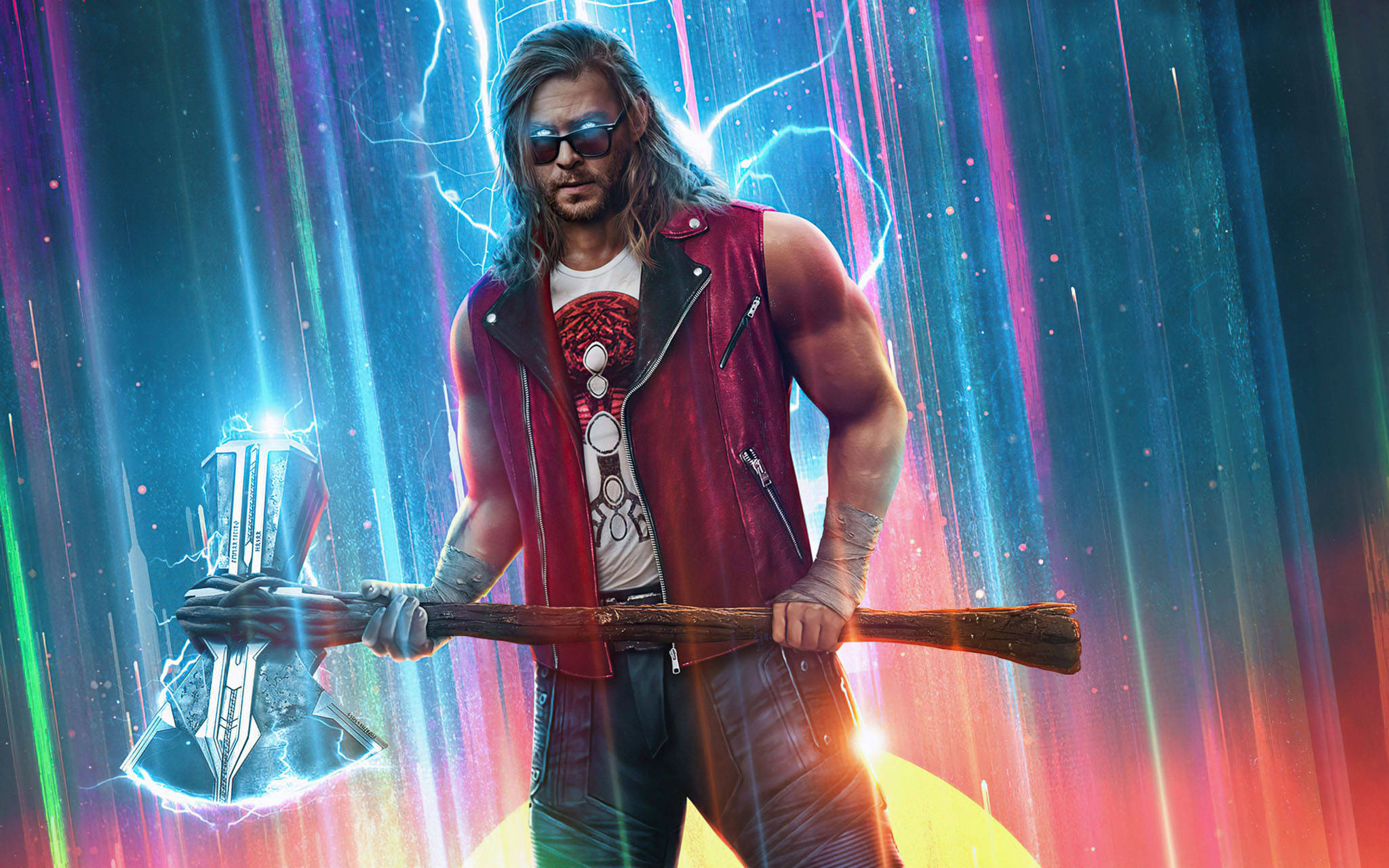 Thor Love And Thunder Havalı Thor Duvar Kağıdı