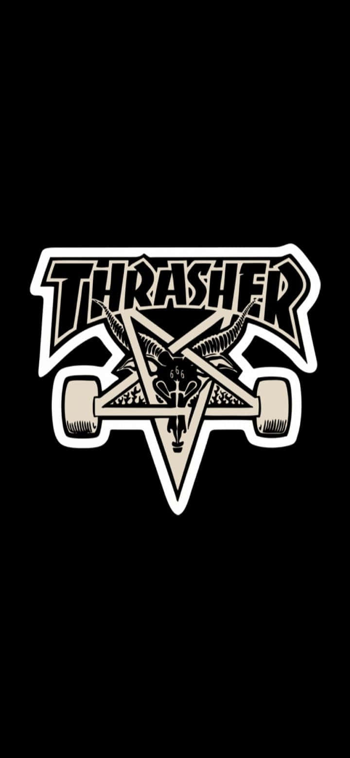 thrasher logo çıkartması Duvar Kağıdı