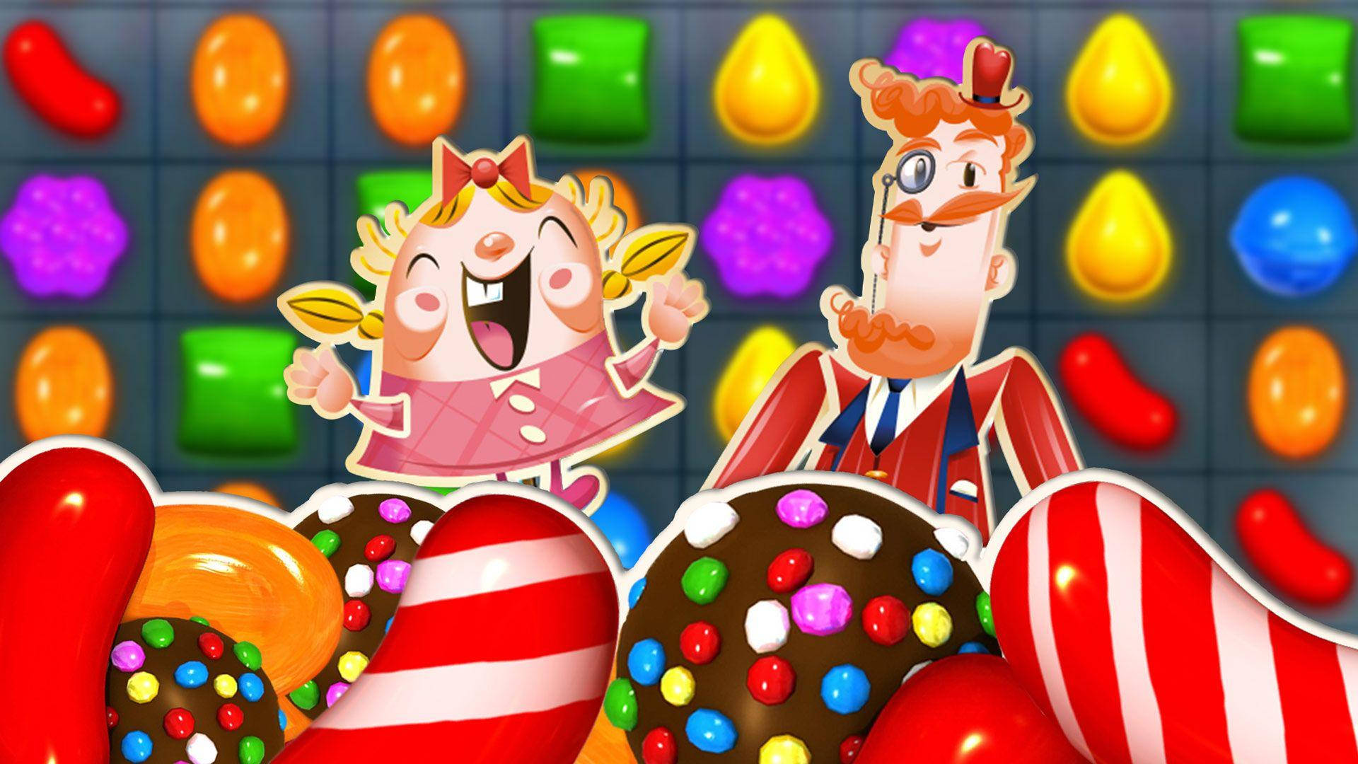 Tiffi ve Mr. Toffee Candy Crush Saga'da Duvar Kağıdı