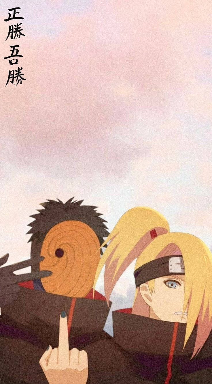 Tobi Naruto Deidara Orta Parmak Duvar Kağıdı
