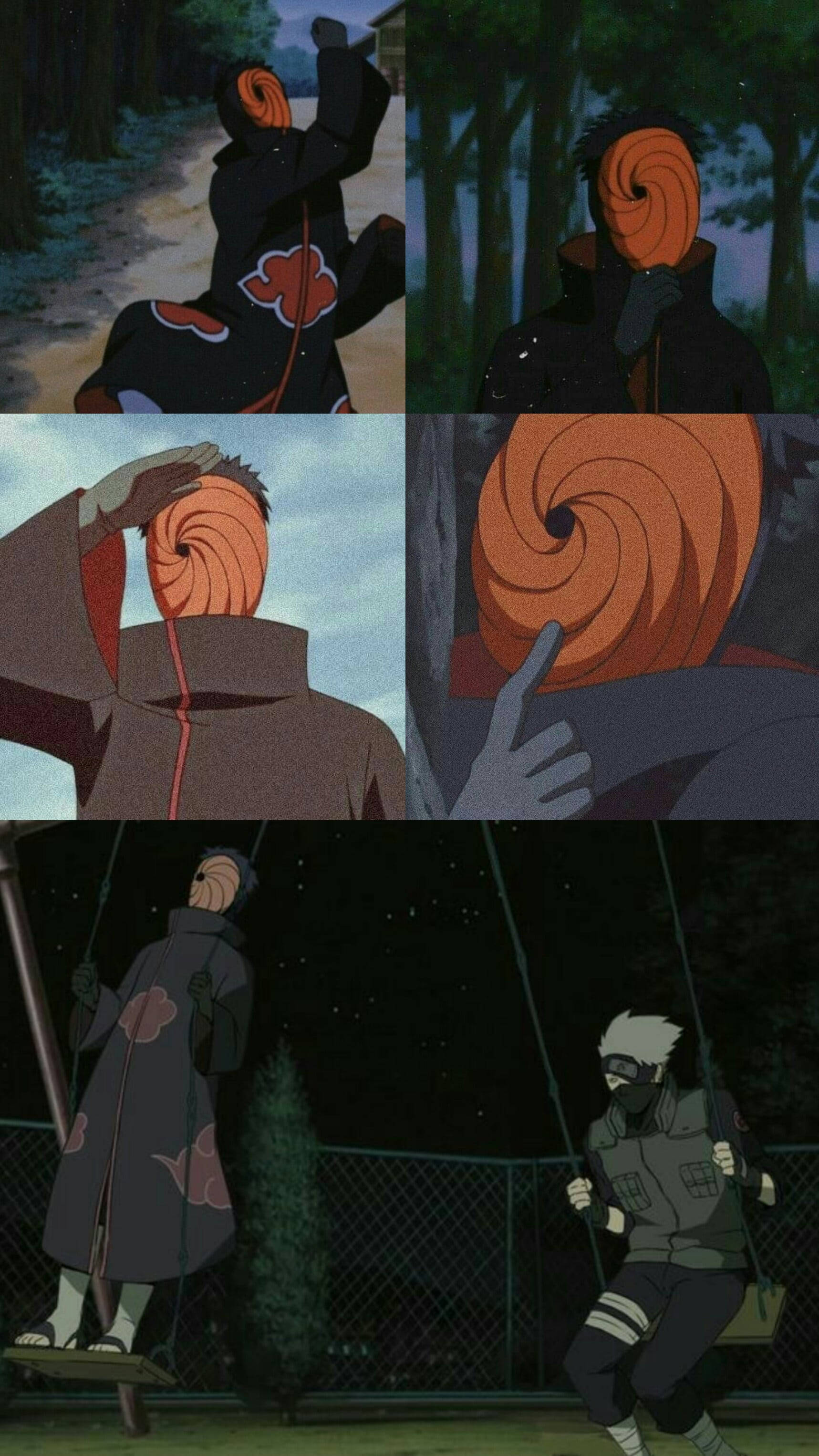 Tobi Naruto Estetik Kolaj Duvar Kağıdı