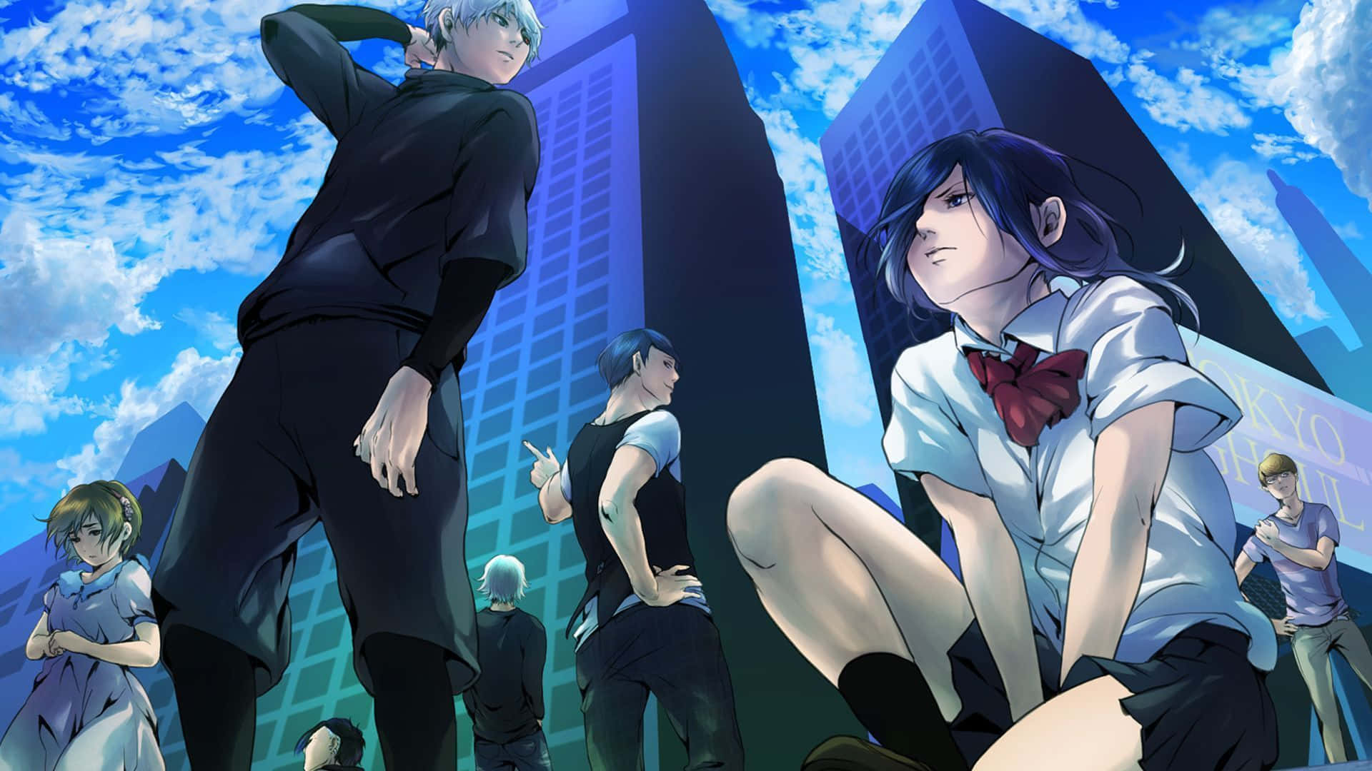 Tokyo Ghoul'da Paranormal Kaosun Bir Anlık Görüntüsü Duvar Kağıdı