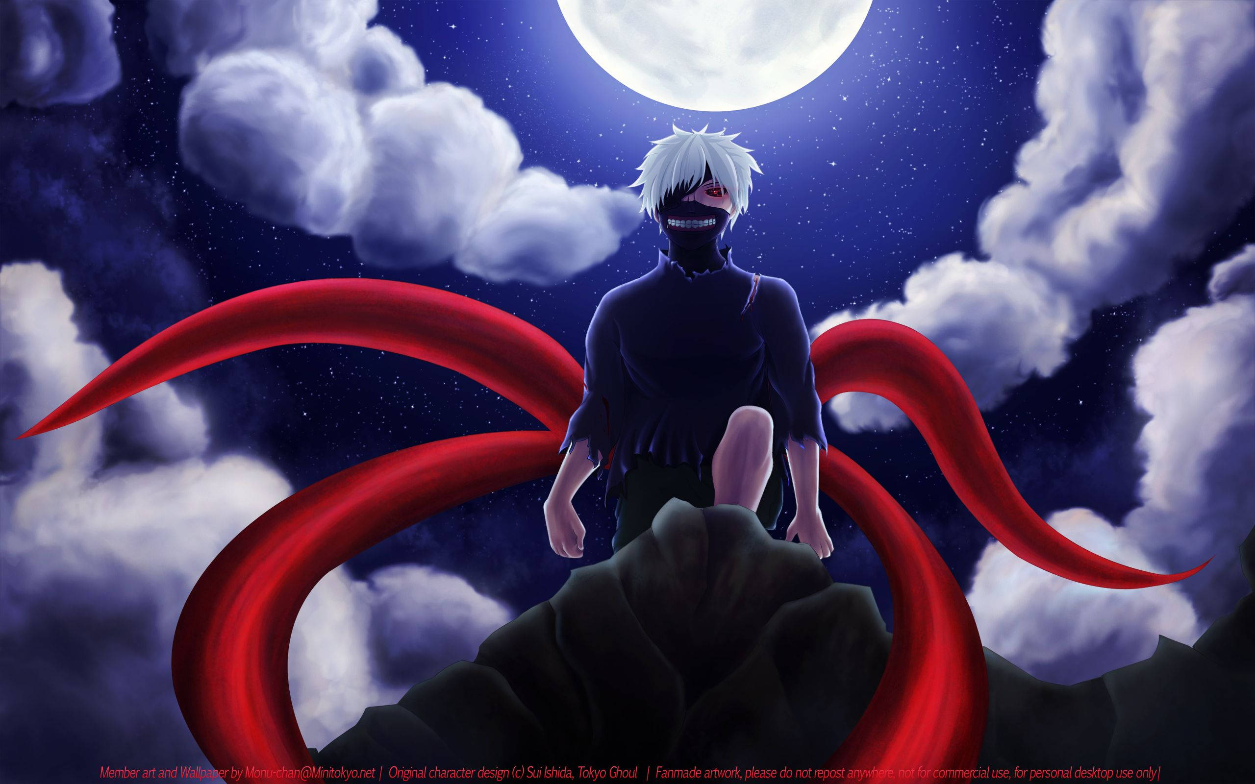 Tokyo Ghoul Karakteri Ken Dört Kuyruk Duvar Kağıdı