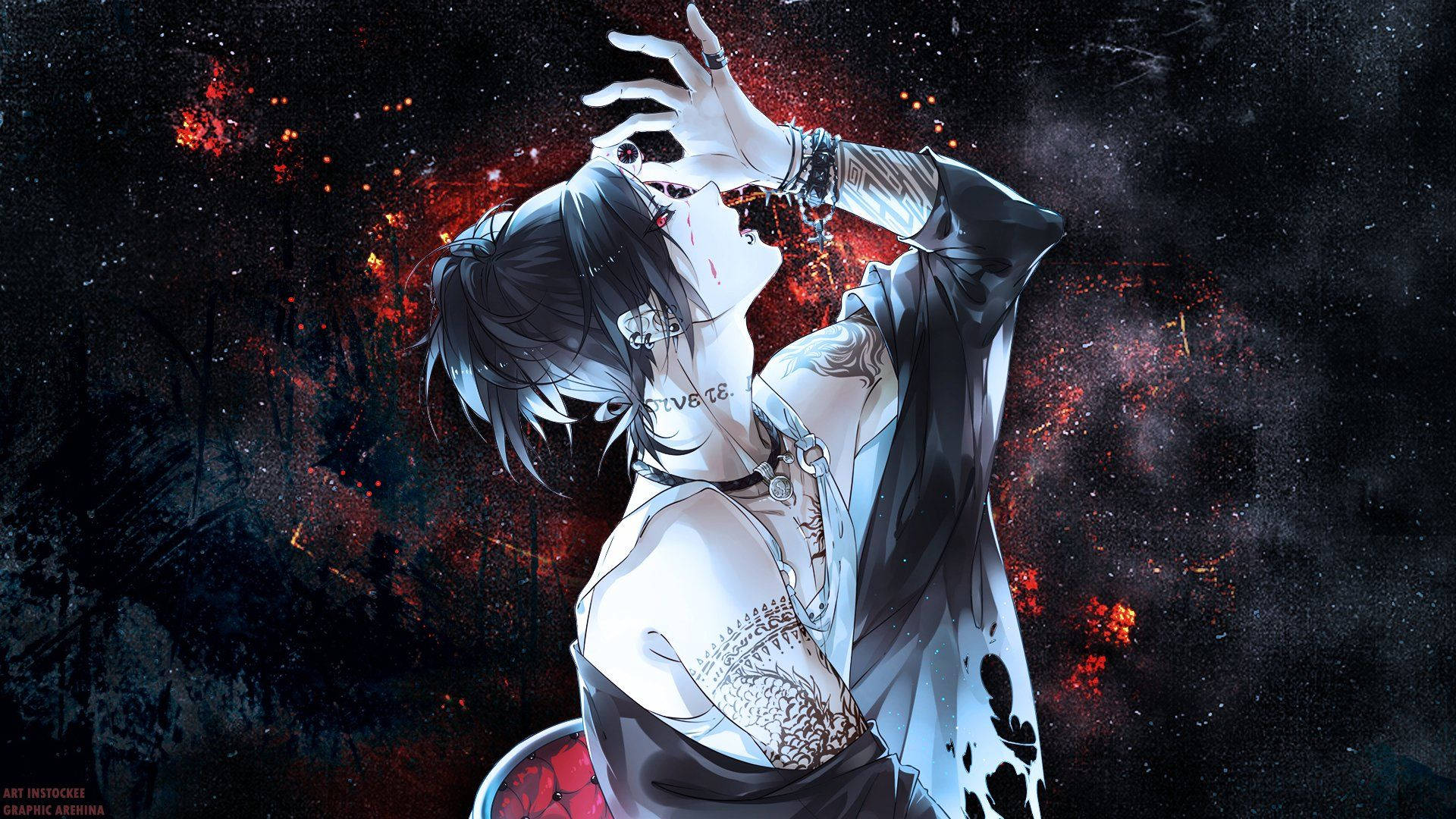 Tokyo Ghoul Karakteri Juuzo'nun Dövmeleri Duvar Kağıdı