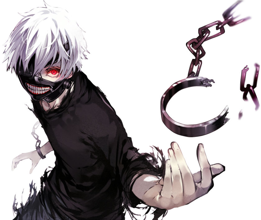 Tokyo Ghoul Karakteri Zincirlerini Kırıyor Duvar Kağıdı