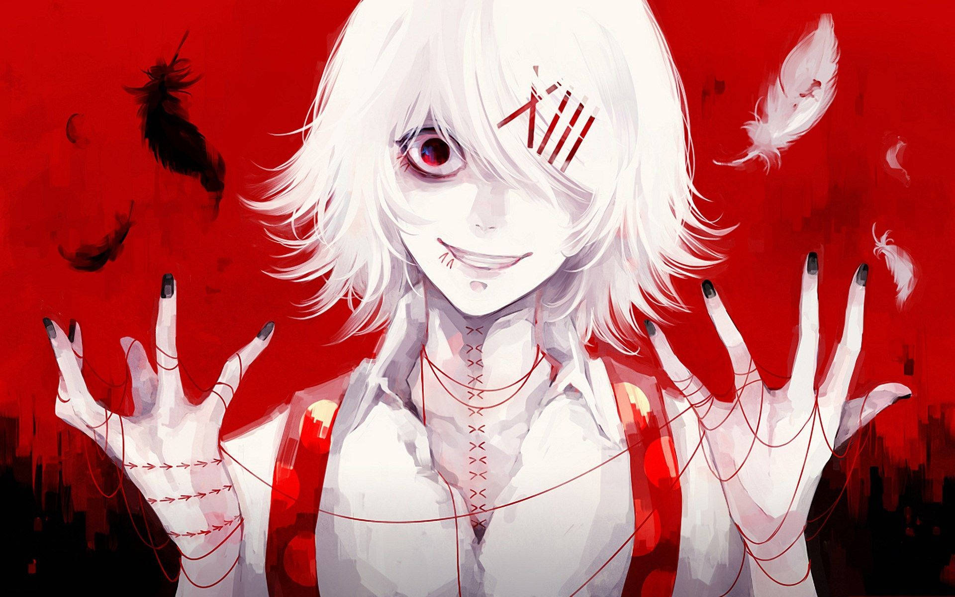 Tokyo Ghoul Karakterleri Beyaz Juuzo Duvar Kağıdı