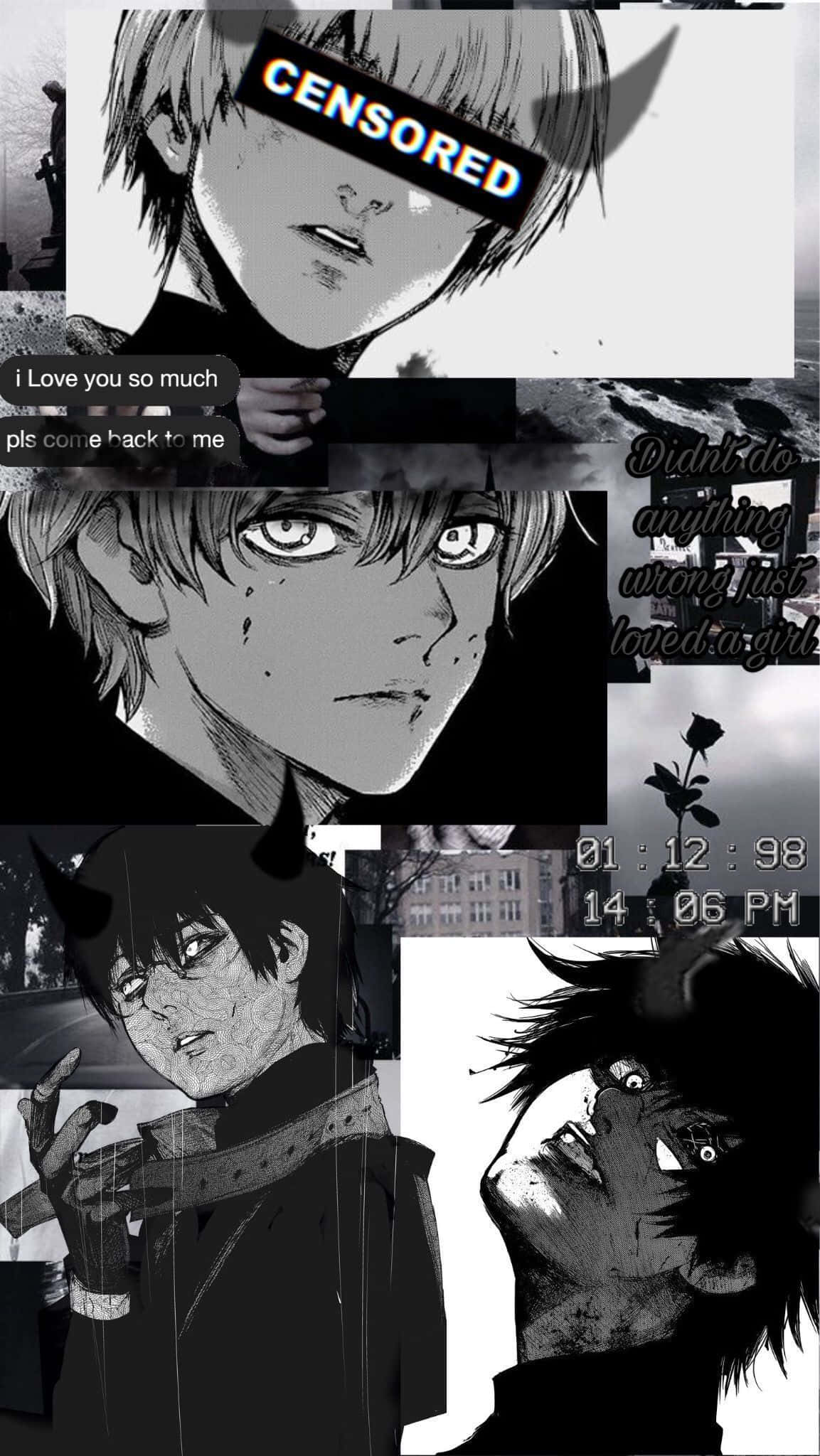 Tokyo Ghoul Ken Kaneki Estetik Manga Duvar Kağıdı