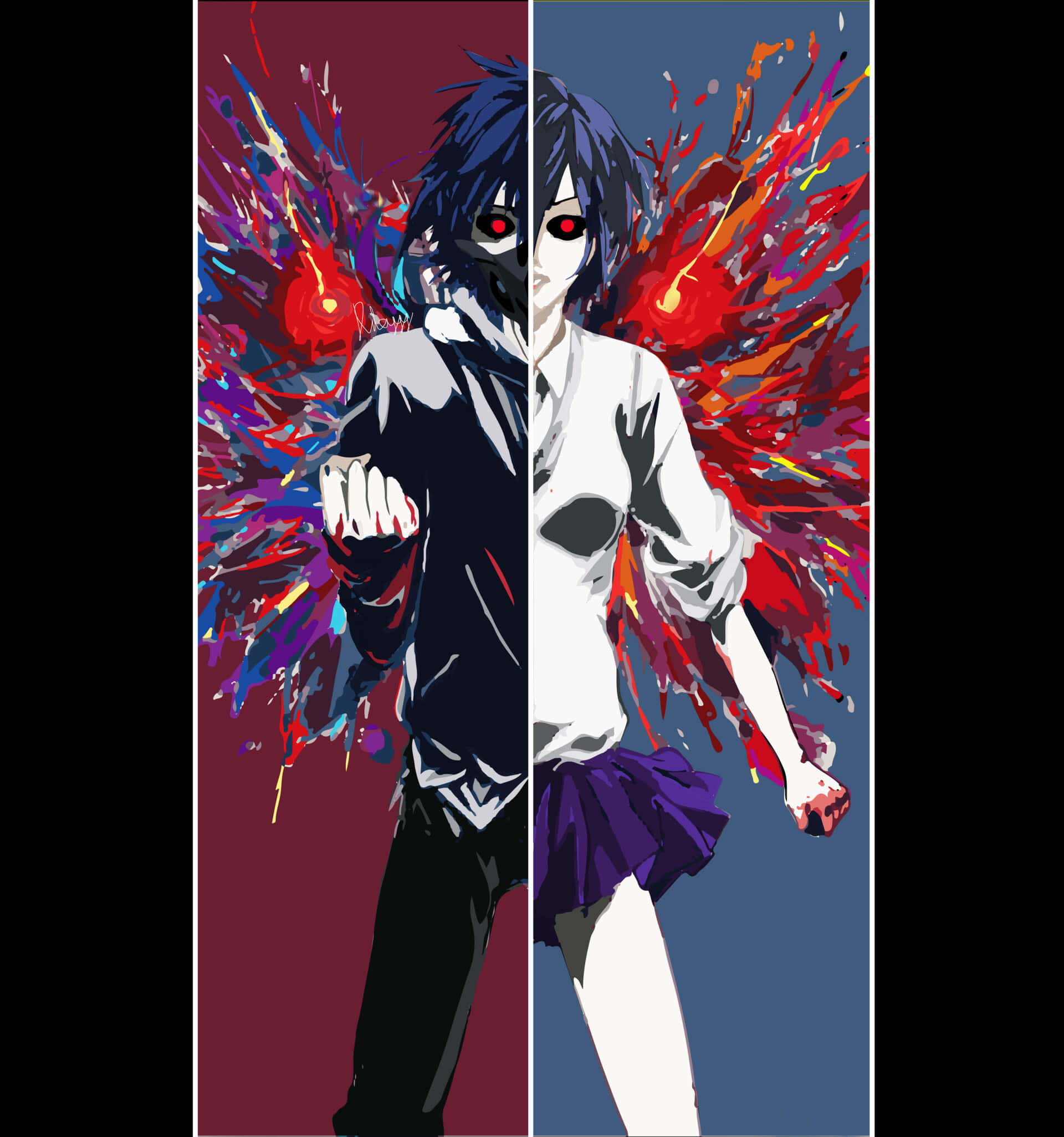 Tokyo Ghoul Profil Fotoğrafı Touka ve Ayato Duvar Kağıdı