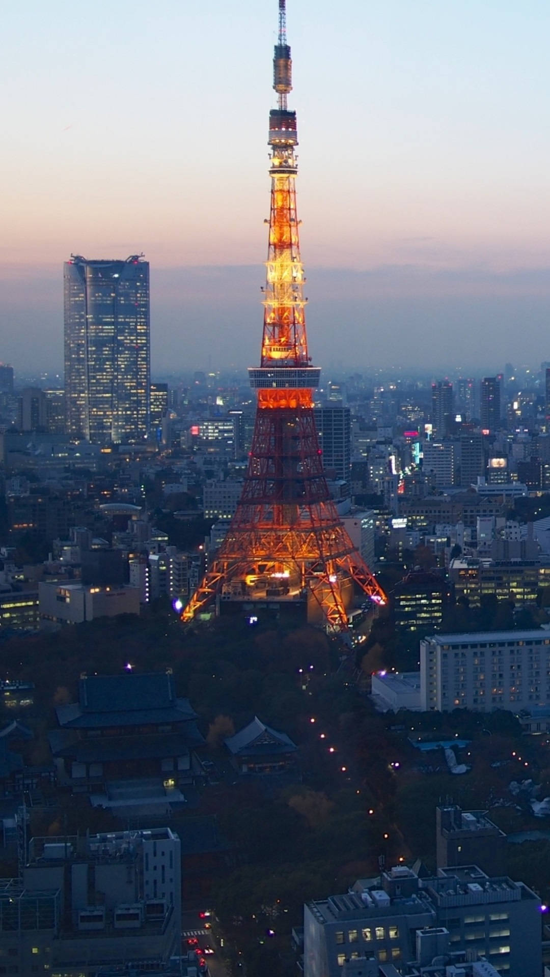 Tokyo Tower Gece Gökyüzü iPhone HD Duvar Kağıdı