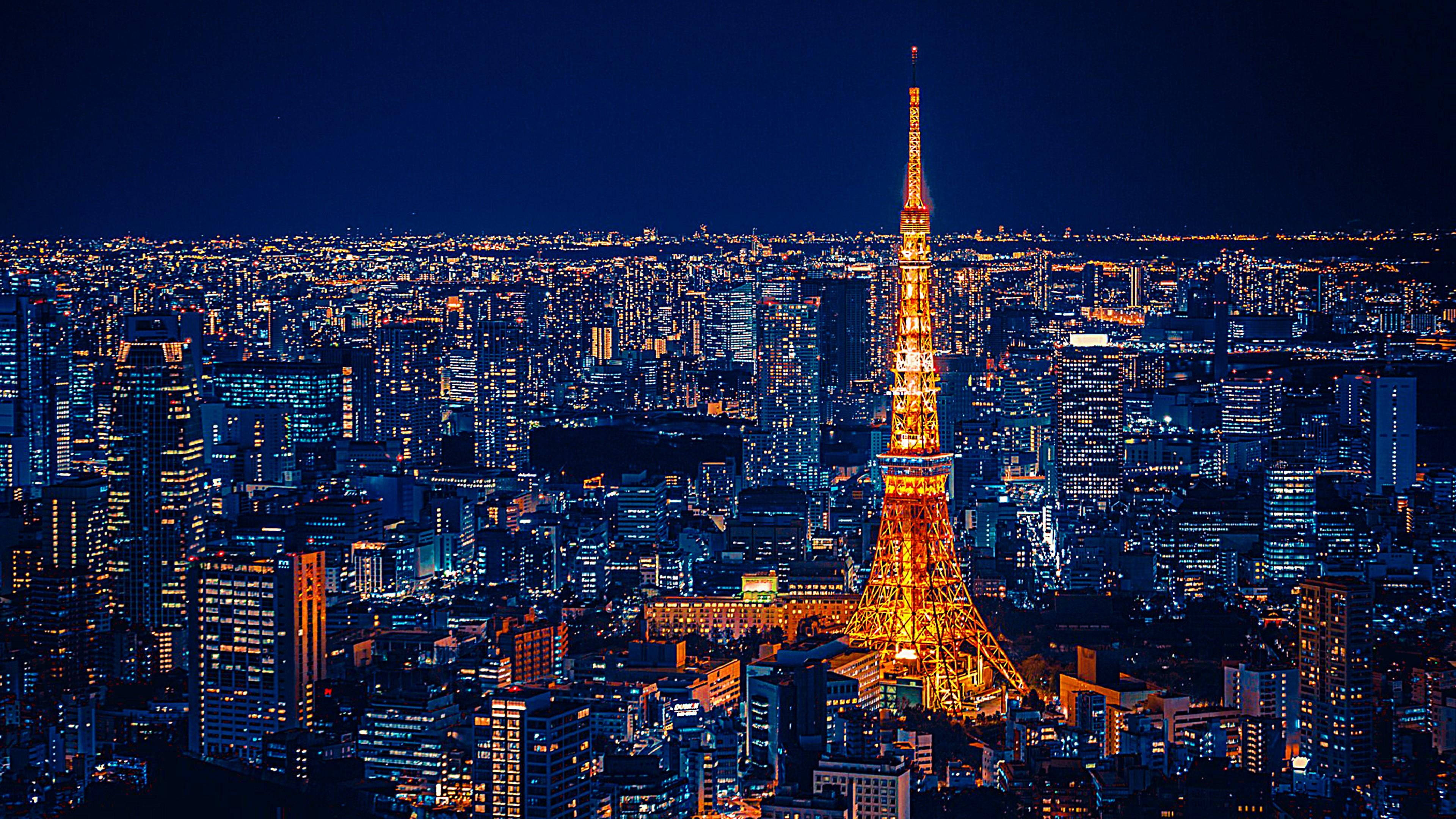 Tokyo Tower Japonya 4K Duvar Kağıdı