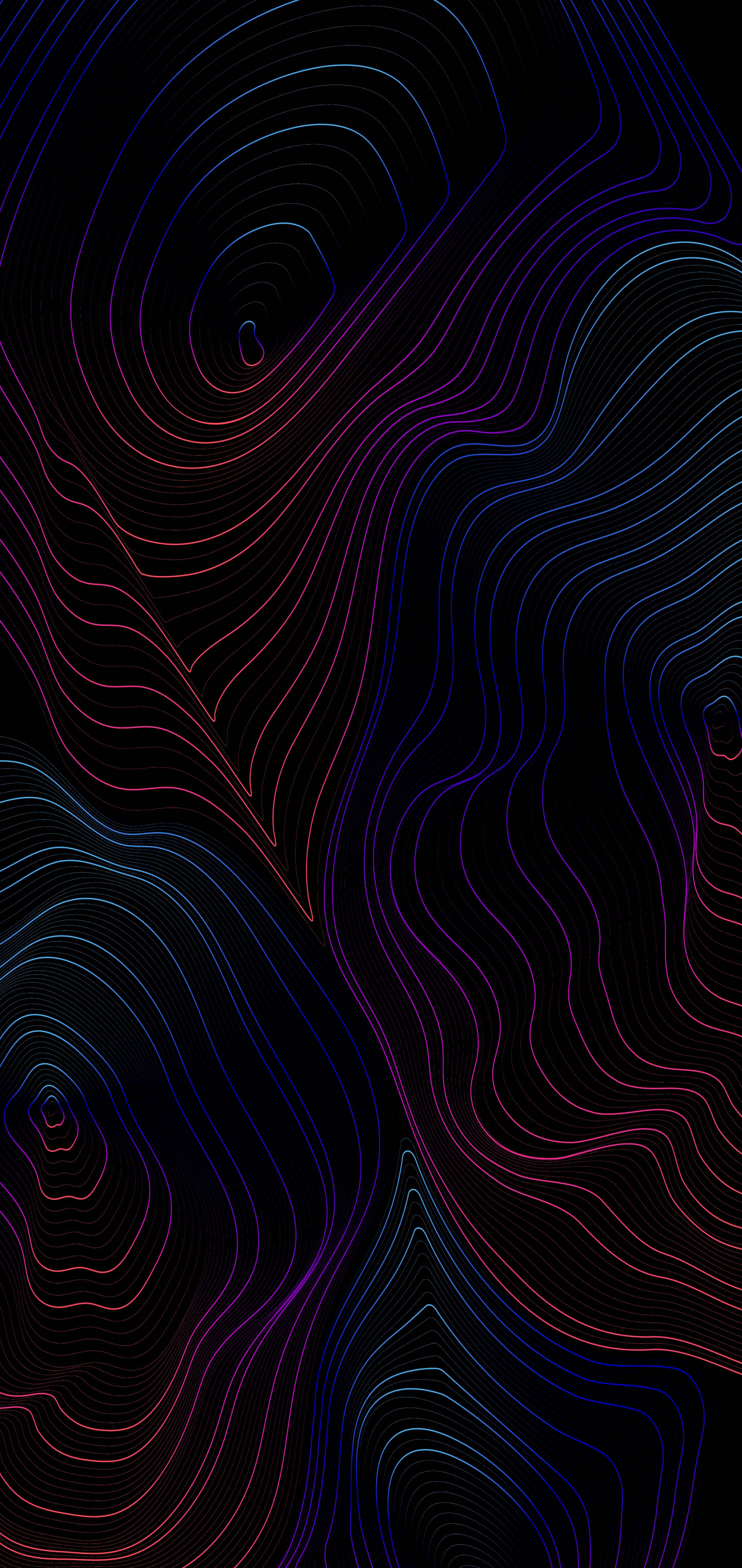 Topografik Metalik Renkler Duvar Kağıdı